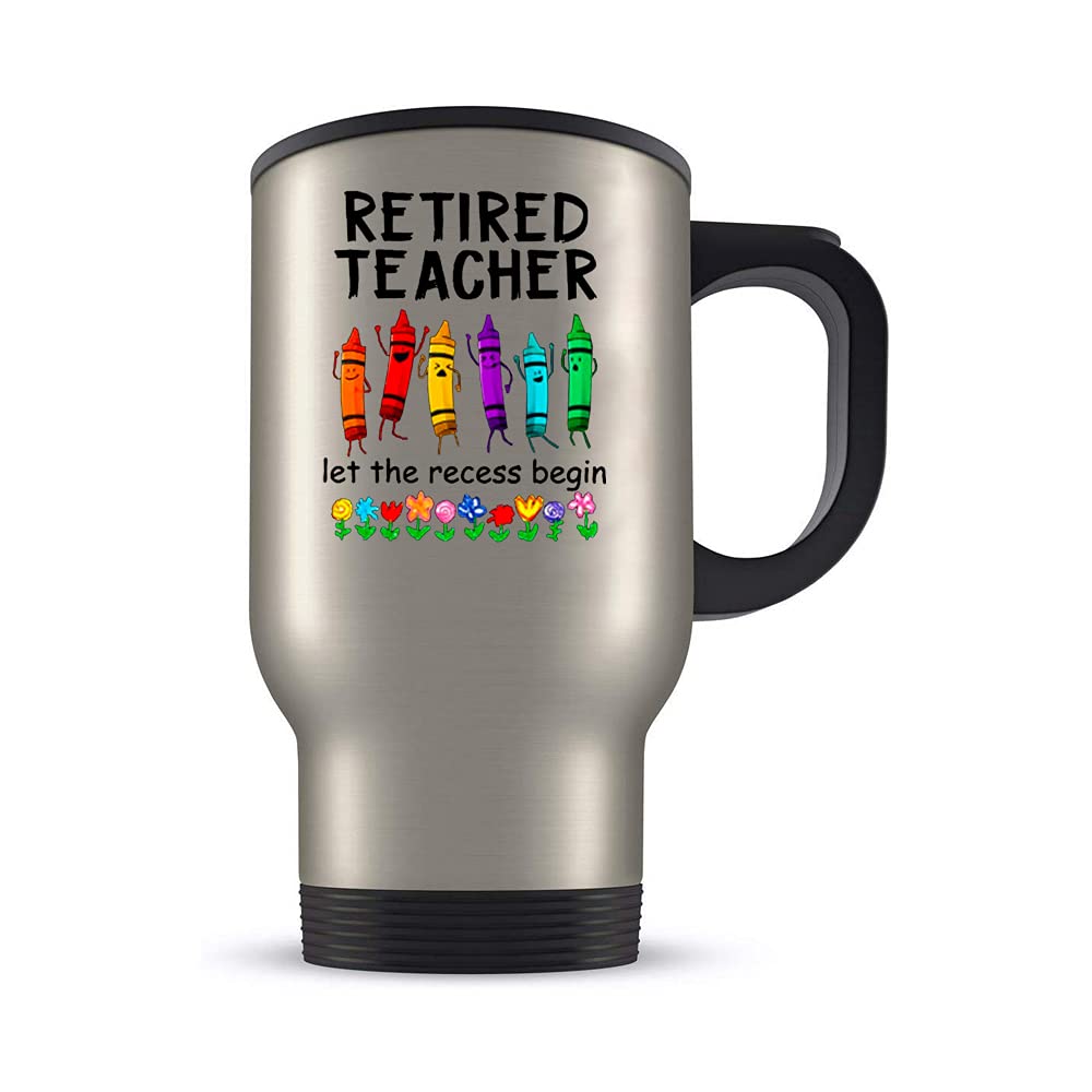 Retired Teacher Coffee Mug - 14oz Funny Gift for Birthday & Holidays
