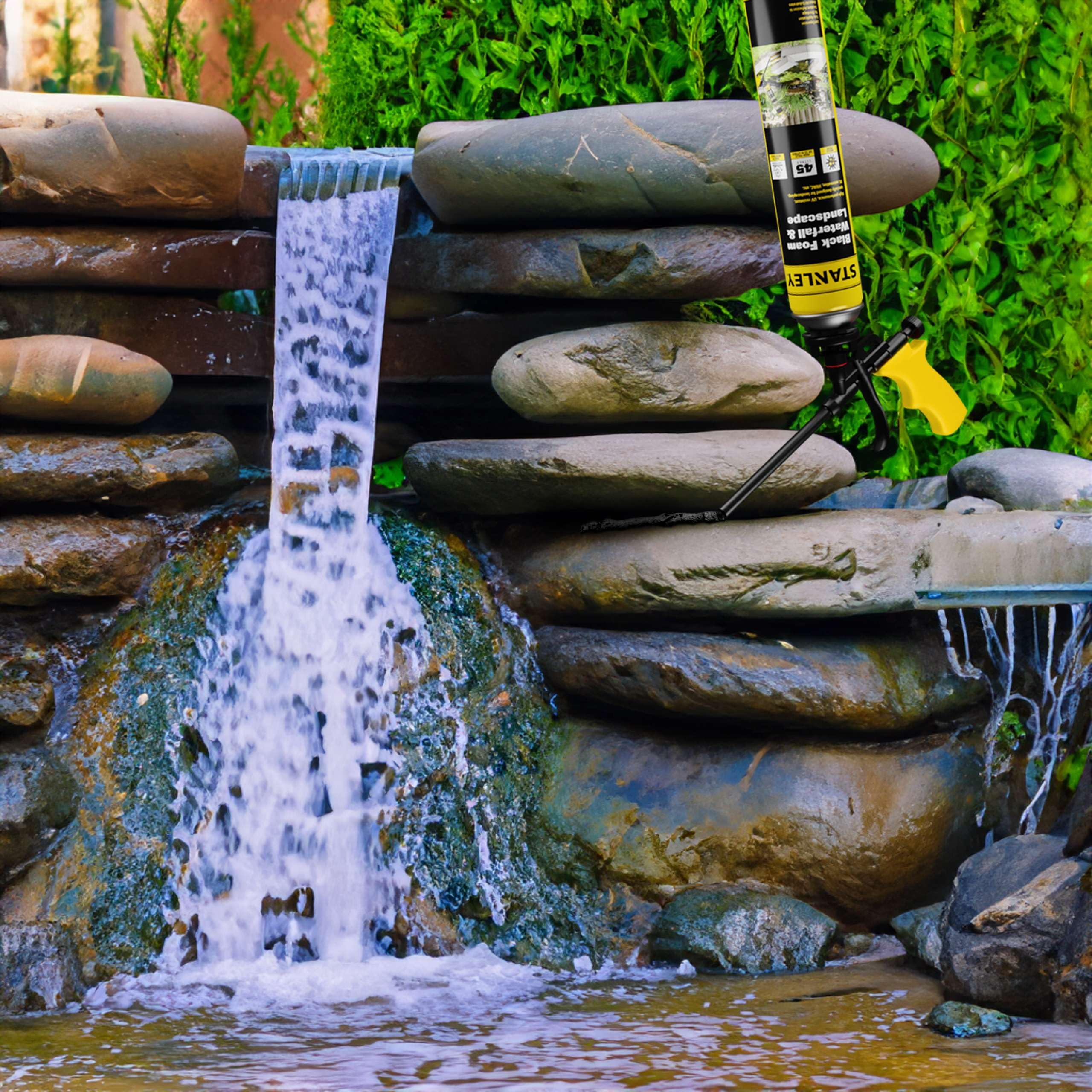 STANLEY Black Spray Foam Pro - 24oz Expanding Foam Sealant for RV, Automotive, Landscaping - Waterproof, UV Resistant, Strong Adhesion - 12 Pack - Perfect for Sealing Gaps, Insulating Windows, and Protecting Outdoor Equipment