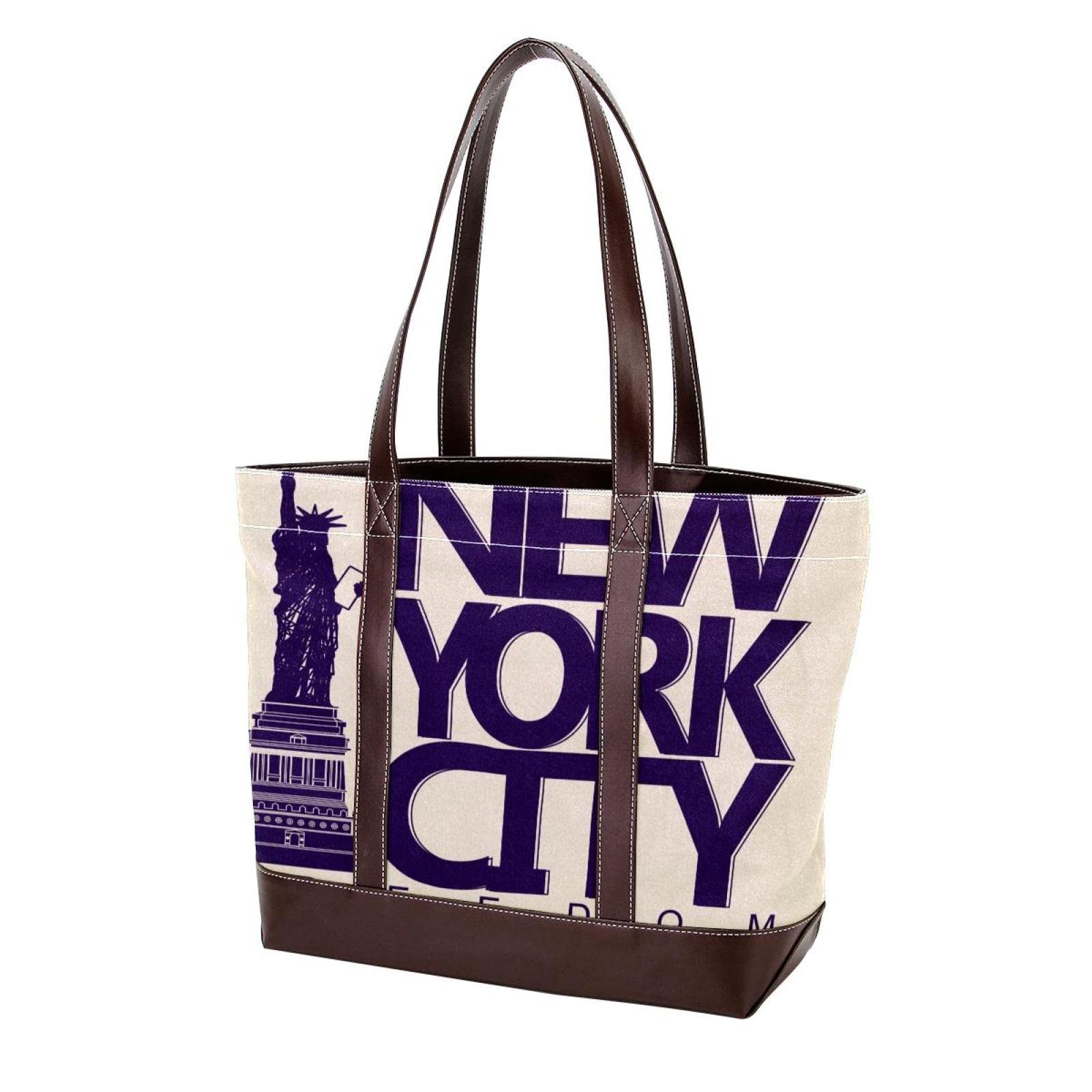Stylish Large Leather & Canvas Tote Bags for Women - Tropical Fruit Print Shoulder Satchel Hobo Purse with Top Handle | Perfect for Beach, Shopping & Travel Accessories