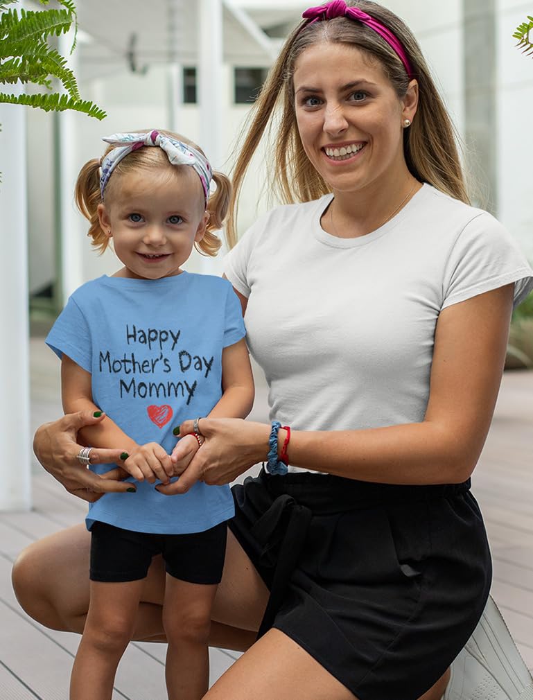 Happy Mother's Day Mommy T-Shirt - Cute Toddler & Youth Kids Shirt Gift for Mom - Perfect for Mother's Day Celebrations & Family Photos