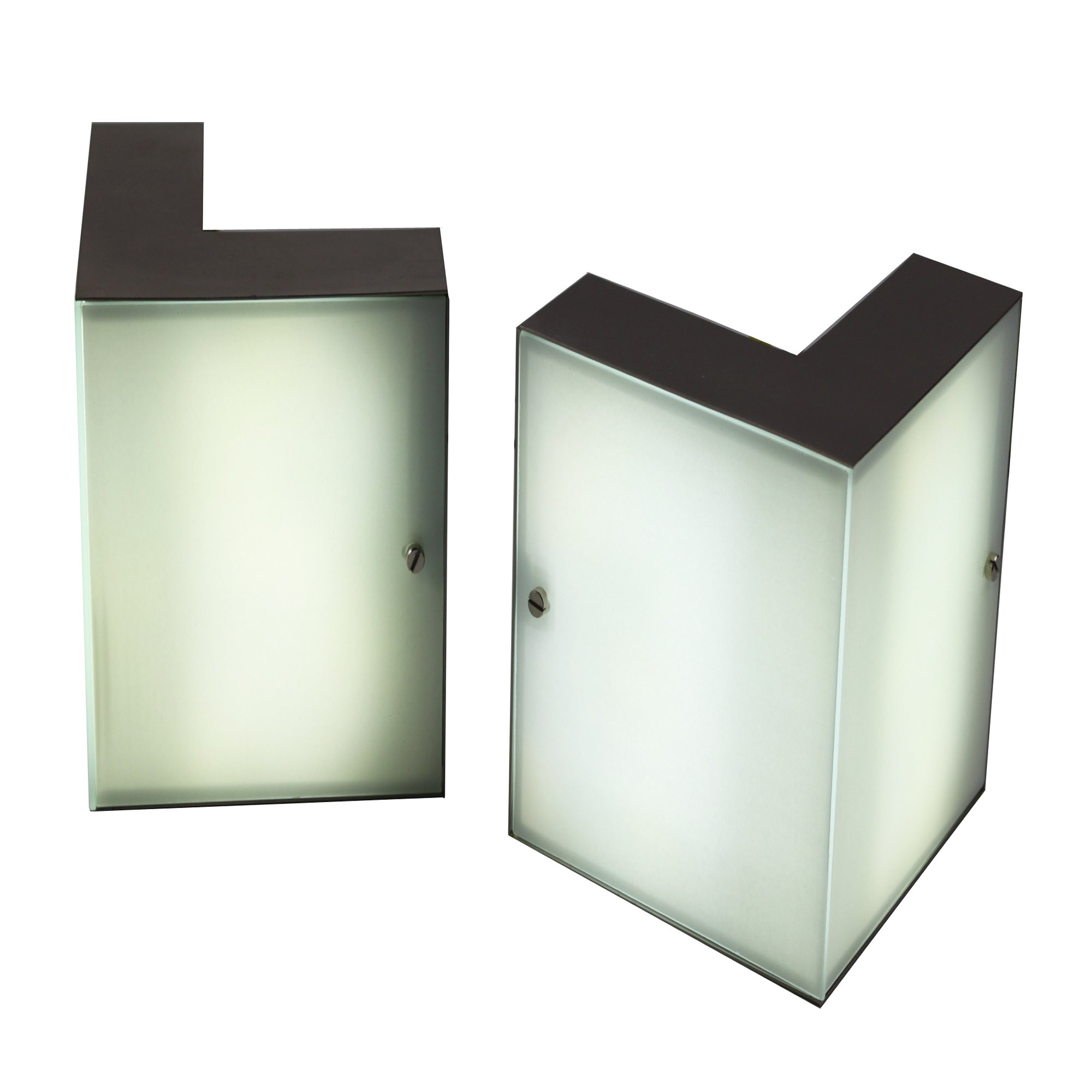 Modern LED Wall Mount Corner Lights with Glass - Ohr-02 Energy Efficient Fixture for Living Room, Bedroom & Hallway Decoration