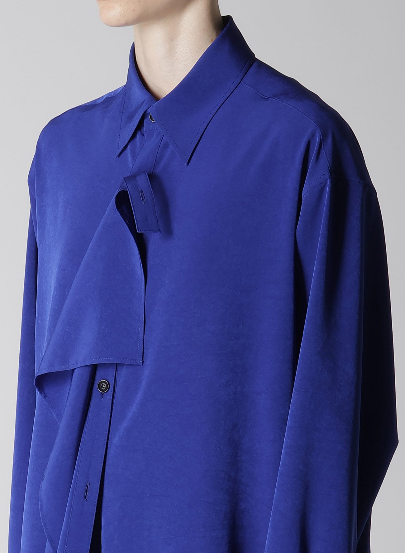 Elegant Crepe de Chine Blouse with Placket - Women's Fashion Top for Work, Office & Casual Wear