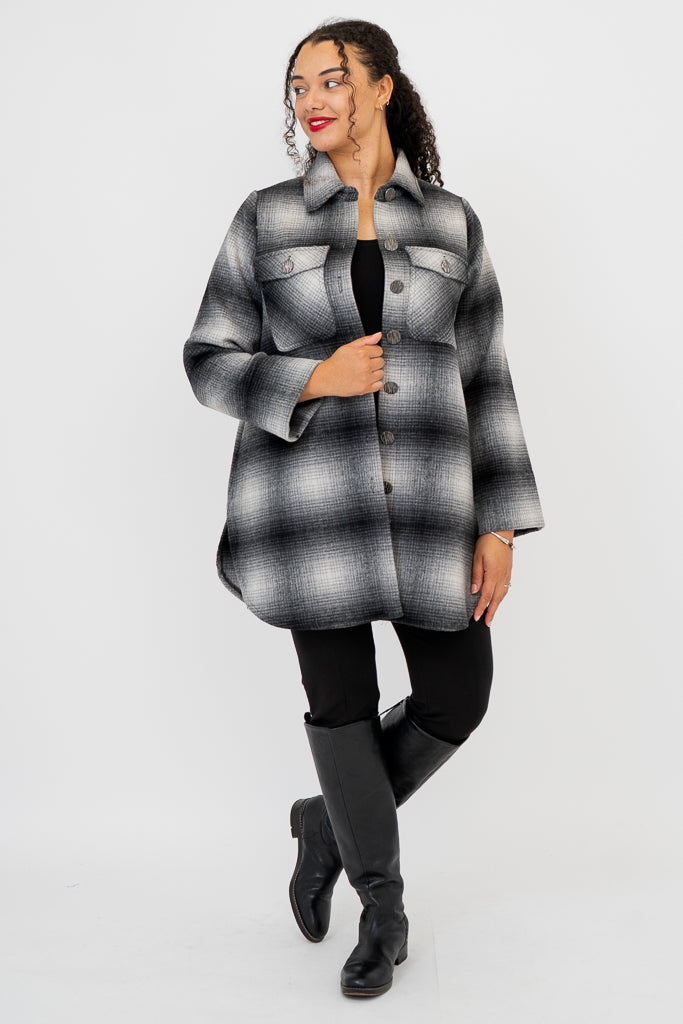 Andrea Women's Phoenix Boiled Wool Coat - Warm Winter Outerwear for Casual & Office Wear