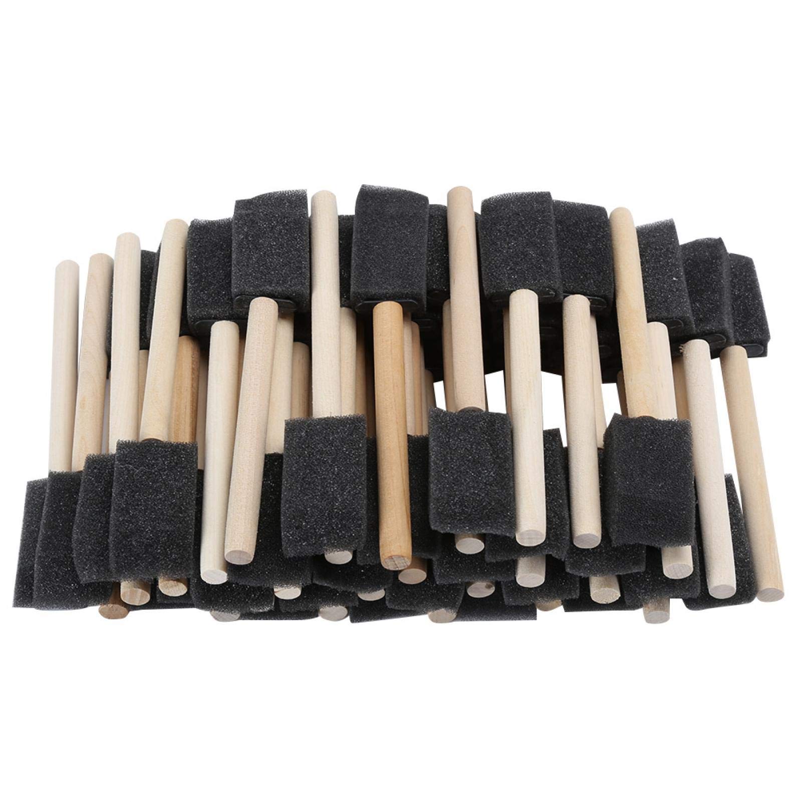 50Pcs Reusable Foam Paint Brushes Set - Sponge Paint Brushes for Art, DIY, Crafts & Home Decor Projects - Perfect for Canvas Painting, Wall Art, Furniture Upcycling & Kids Art Classes