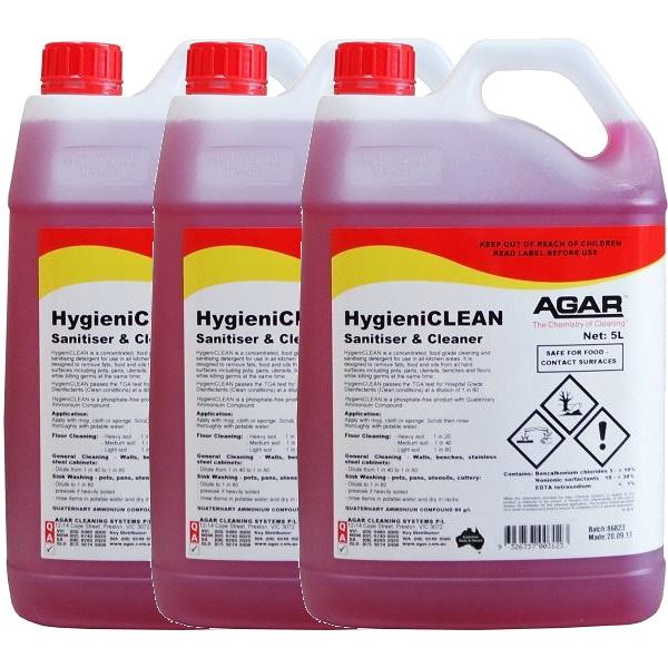 Premium Agar Hygieni Clean Food Grade Cleaner & Sanitizer - Safe for Kitchen, Food Prep & Commercial Use | USDA Approved for Food Contact Surfaces