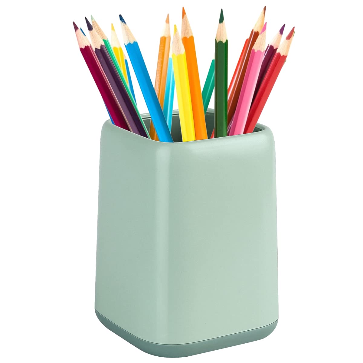 Stylish Light Green Pen & Pencil Holder - Multipurpose Desk Organizer for Kids, Office & Home - Perfect for School Supplies, Makeup Brushes & Stationery Storage - Great Gift for Students, Teachers & Professionals (Home, Office & Classroom Use)