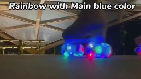 GH Skates Rebound PU Light Up Clear Hybrid Wheels - Premium Glow in the Dark Roller Skate Wheels for Indoor/Outdoor Skating, Rinks, Roller Derby & Artistic Performances
