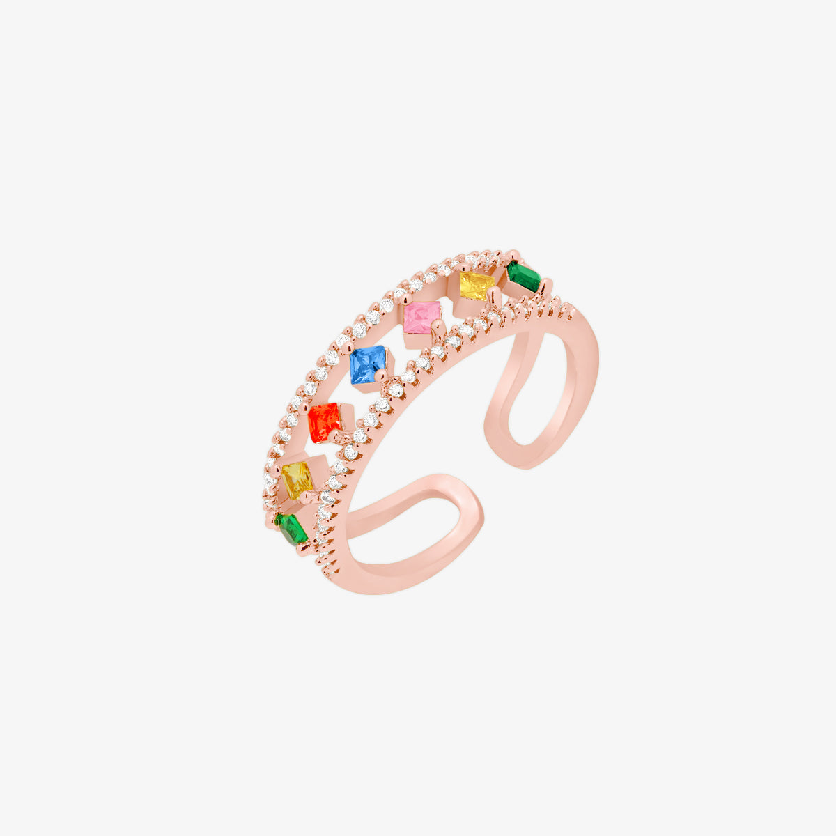 Rainbow Sparkle Ring for Women - Elegant Crystal Jewelry Gift for Birthday, Anniversary & Party | Perfect for Everyday Wear & Special Occasions