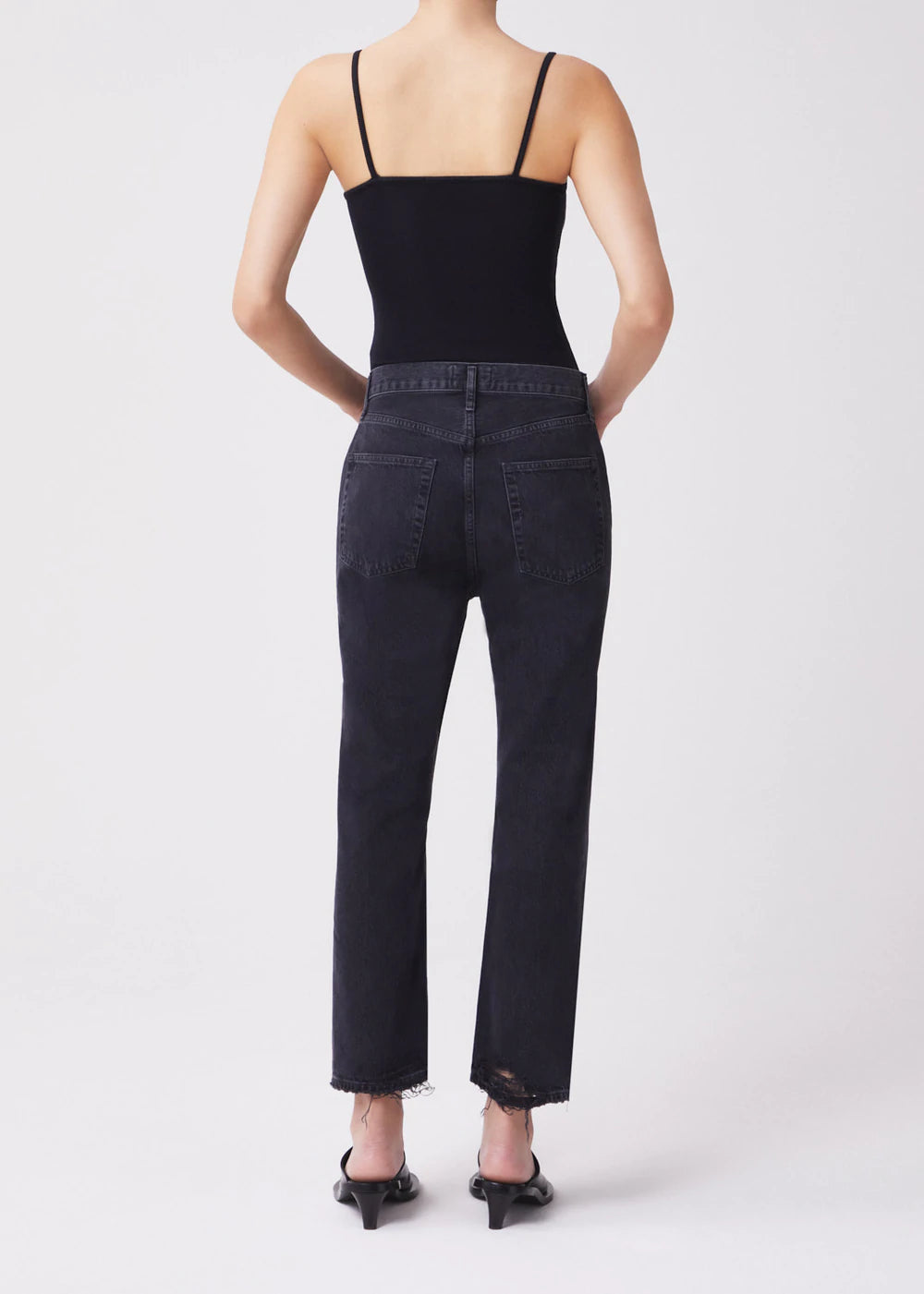 90s Vintage Crop Mid Rise Loose Fit Jeans for Women - Retro High Waisted Distressed Denim Pants - Perfect for Casual Outfits, Streetwear & 90s Fashion Looks