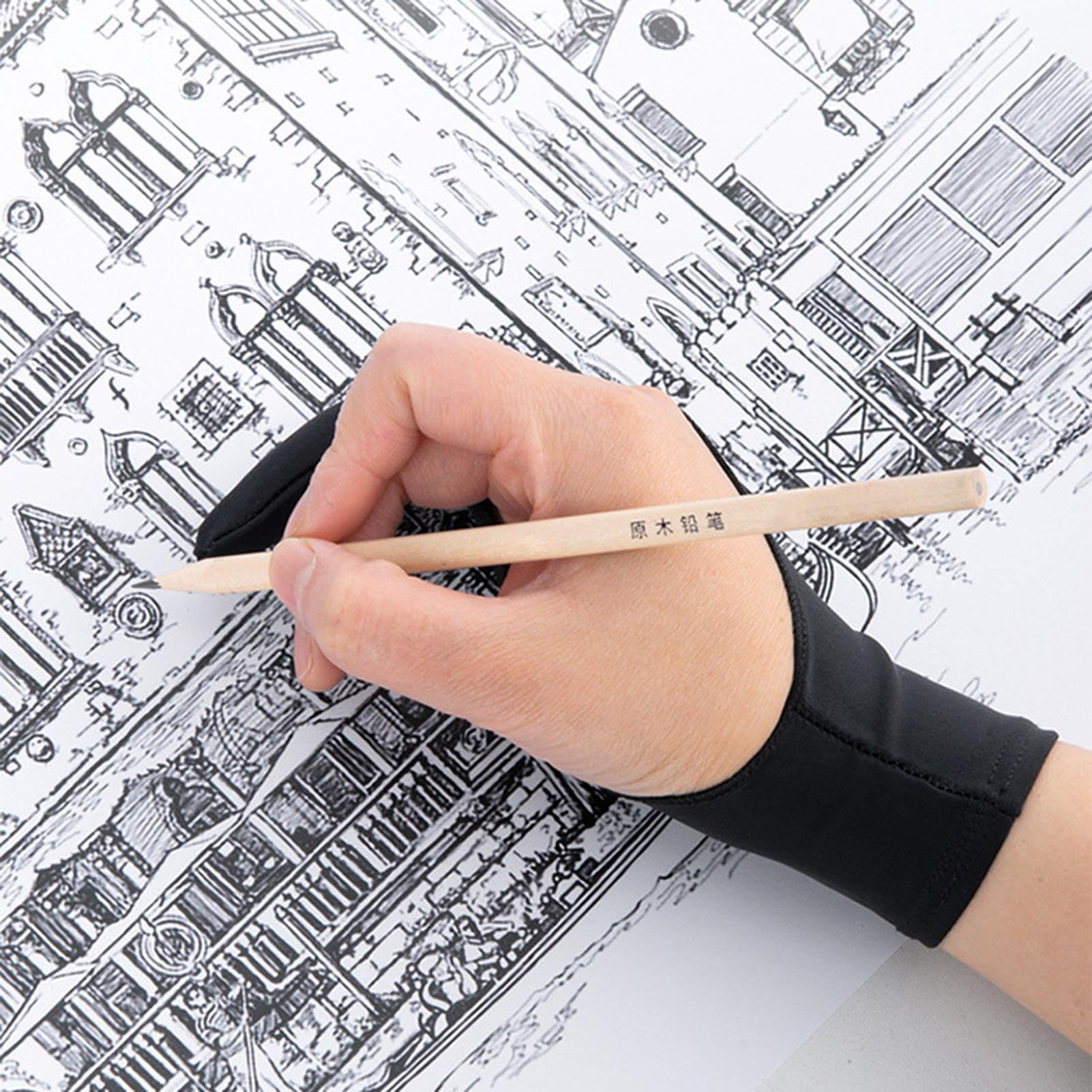 Drawing Gloves for Graphic Design, Tablet & Monitor Use - Breathable Sketching Gloves for Painting, Digital Art & Creative Work - Perfect for Artists, Illustrators & Designers
