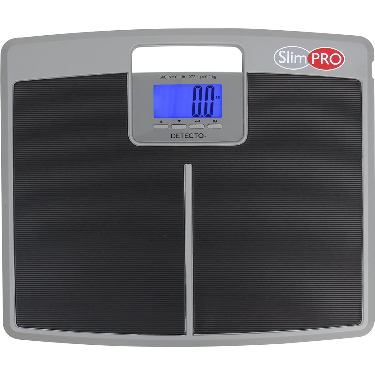 Detecto SlimPro Digital Bathroom Scale - Portable Electronic Weight Scale for Home Use, Accurate Body Weight Measurement for Fitness, Health Tracking & Weight Loss Goals