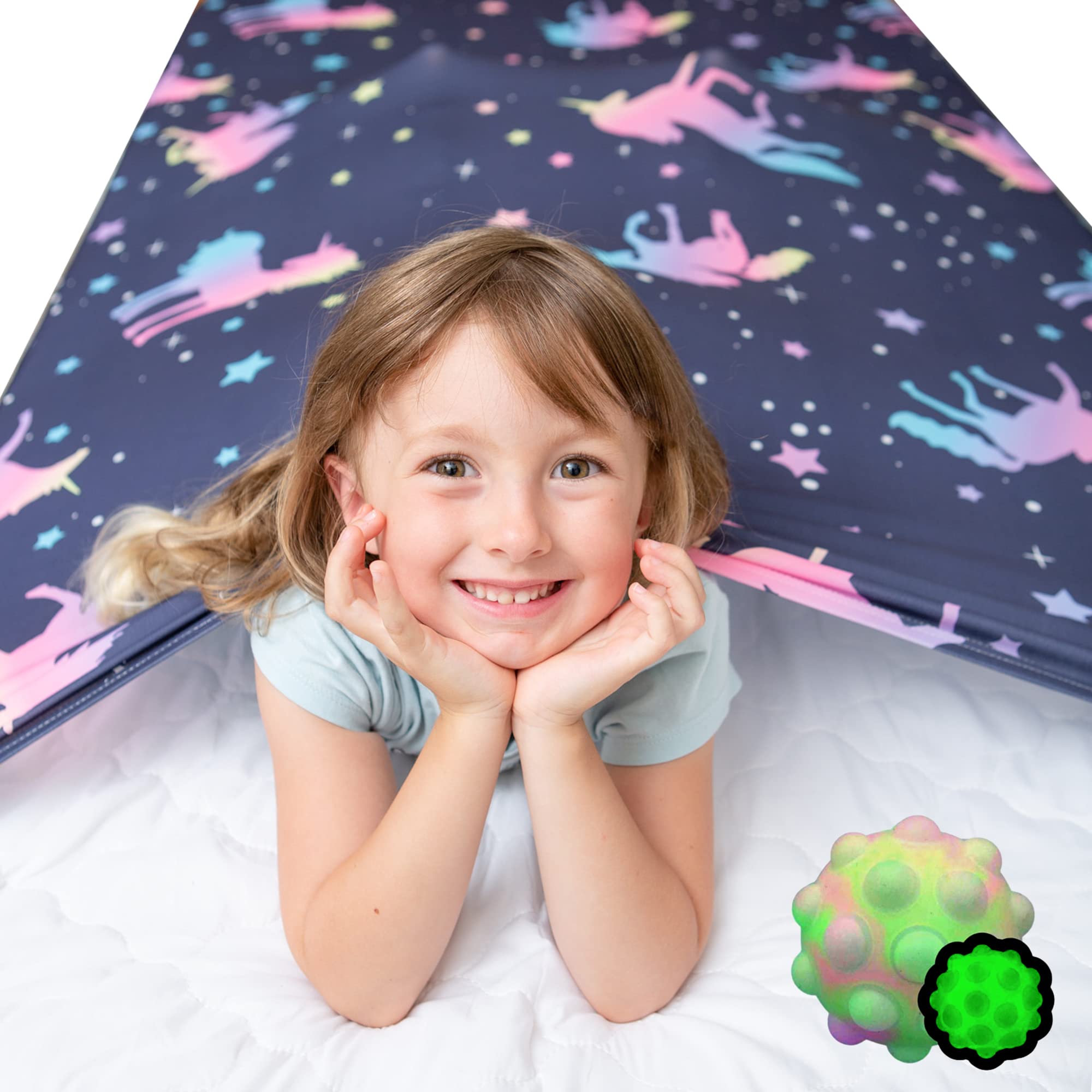 SAVOIZ Kids Compression Sheet Twin Size | Unicorn Sensory Bed Sheet for Toddlers & Children | Breathable Stretchable Fabric for SPD, Anxiety & Autism Relief | Perfect for Calming Bedtime & Sensory Therapy