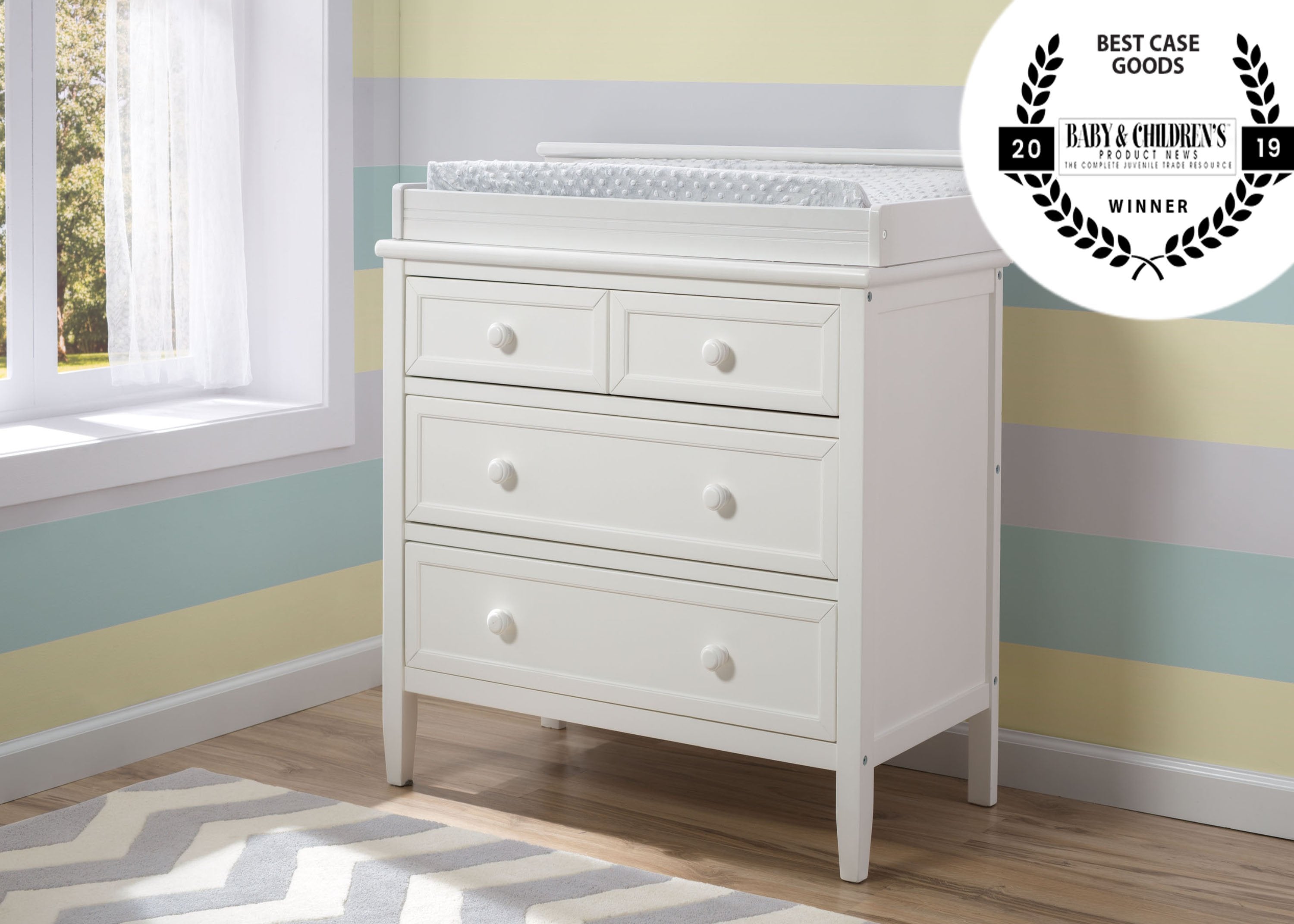 Epic Signature 3-Drawer Baby Dresser with Changing Table Top - Perfect for Nursery Organization & Diaper Changing