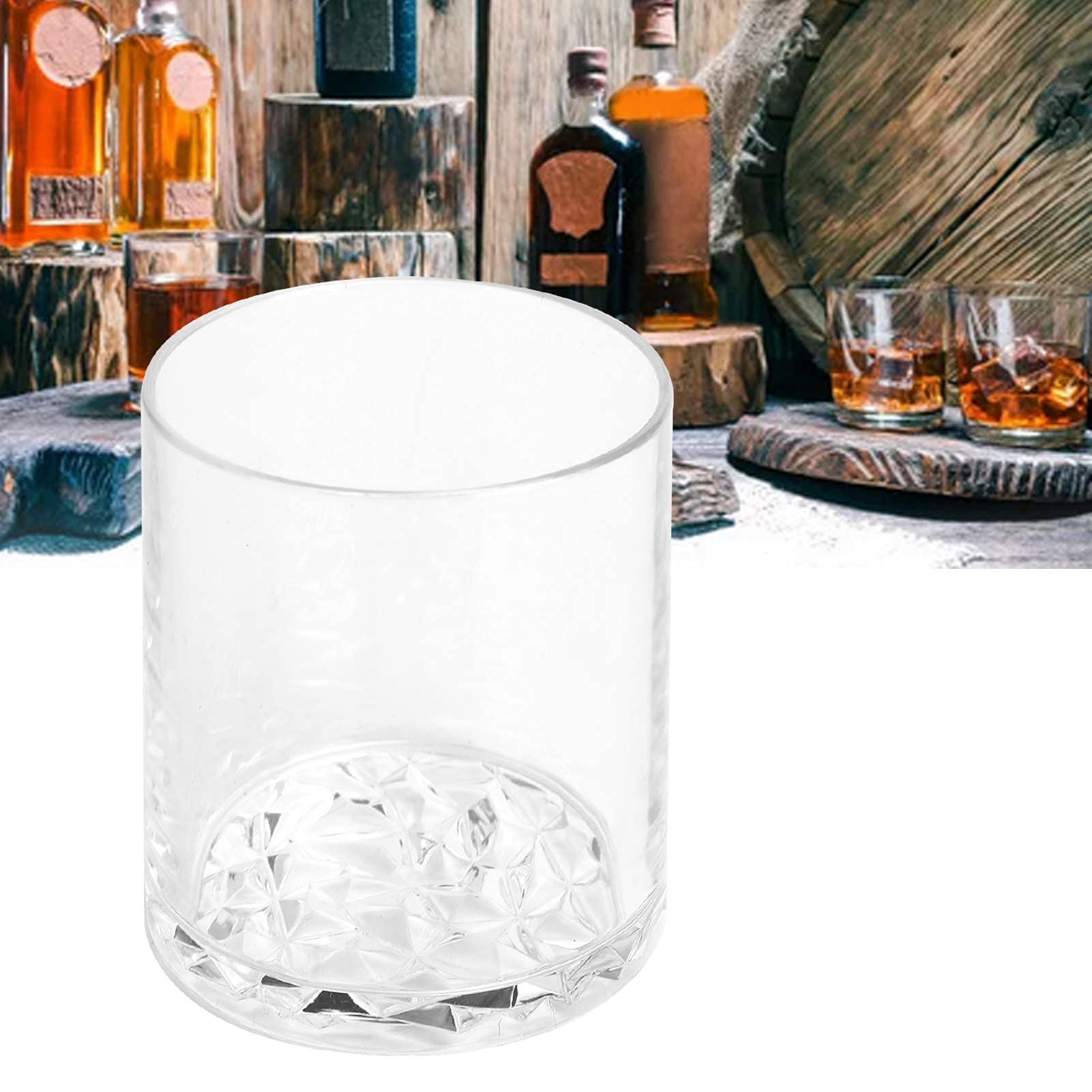 Premium 200ml Acrylic Water Glass with Rhombus Base - Shatterproof Drinking Tumbler for Water, Juice, Cocktails & Iced Tea - Perfect for Home, Office, Parties & Outdoor Activities