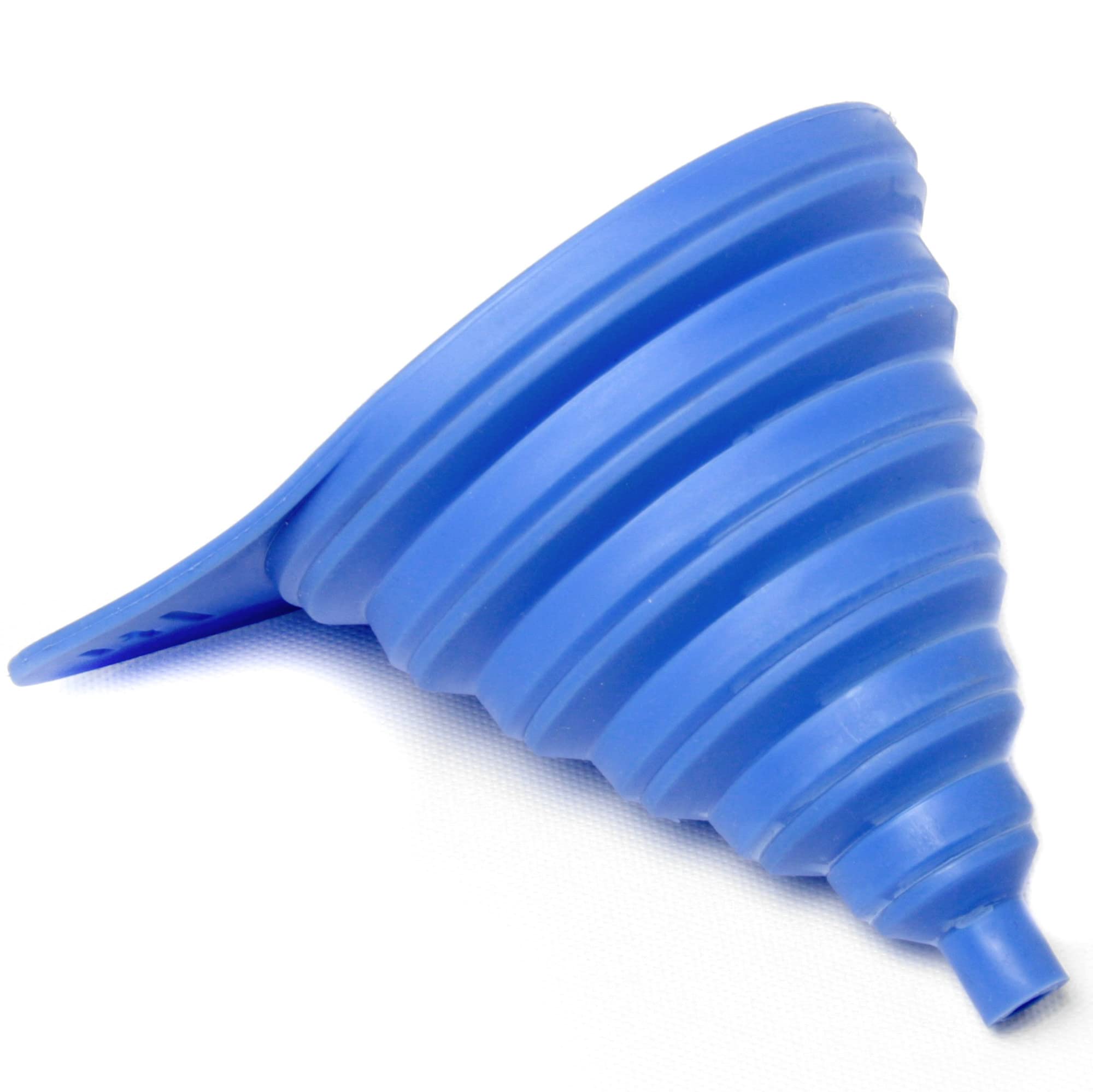 Chef Craft Select Plastic Collapsible Funnel - 3 Inch Diameter Blue Kitchen Funnel for Cooking, Baking, Oil Transfer & Liquid Pouring