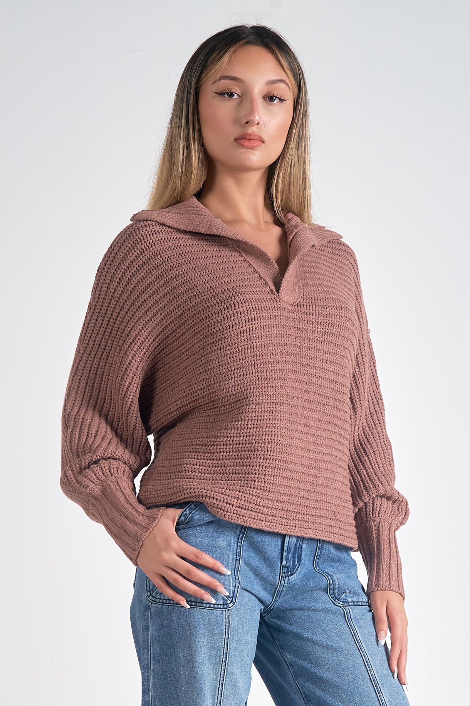 Women's Collared V-Neck Sweater - Soft Knit Pullover for Fall & Winter - Casual Office Wear & Weekend Outfits