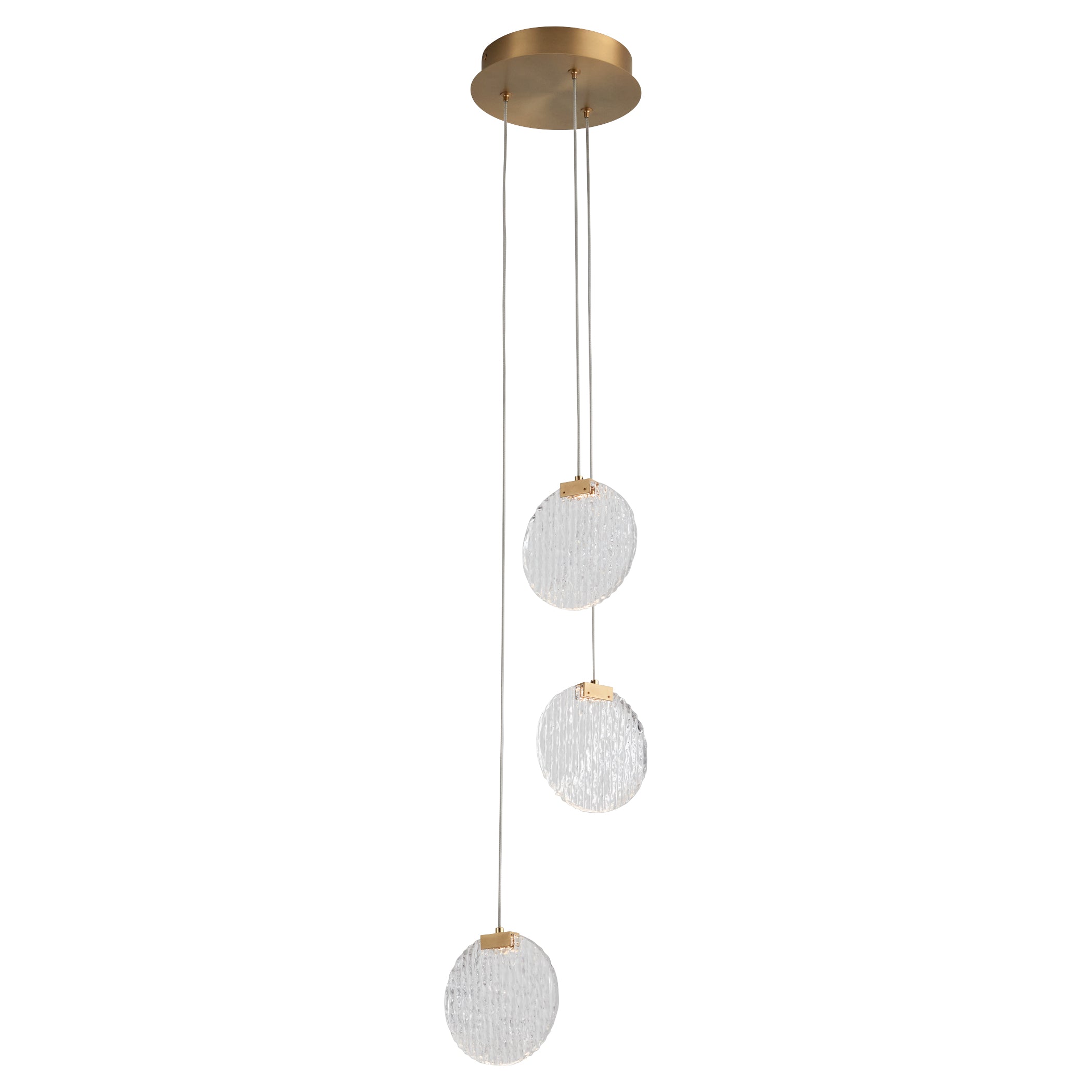 Oxygen Axiom 3 6050 40 Pendants - Aged Brass Finish - Elegant Home & Office Lighting Decor for Living Room, Bedroom, or Restaurant