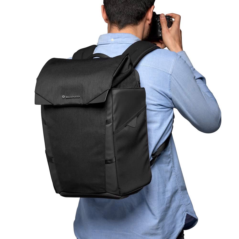 Manfrotto MB CH-BP-30 Small Chicago Camera Backpack - Compact DSLR & Mirrorless Camera Bag for Photographers & Videographers - Holds Laptop, Lenses & Travel Accessories - Perfect for Travel, Hiking & Daily Photography Adventures