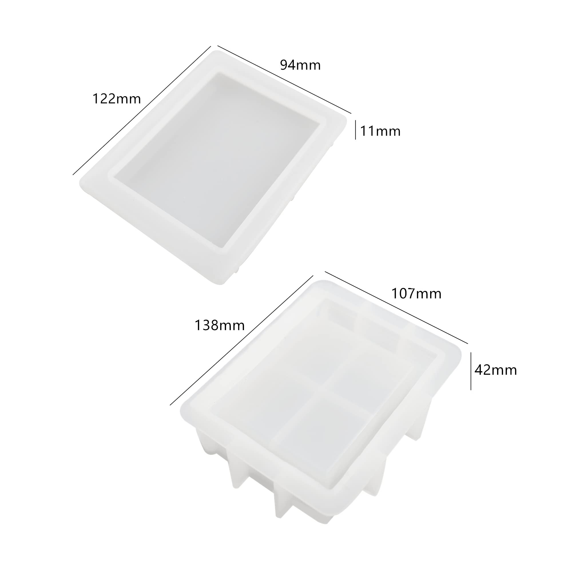 Silicone Resin Storage Box Molds with Lid - Book Design Epoxy Casting Molds for DIY Candle Holders, Candy Containers, Flower Pots & Gifts | Perfect for Home Decor, Craft Projects & Unique Present Ideas