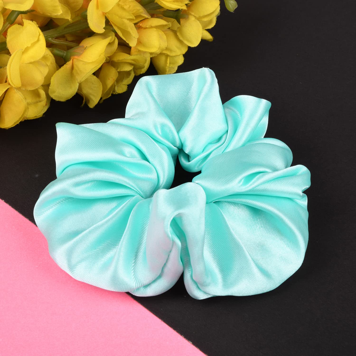 Matkooz Satin Silk Premium Sleeping Cap for Women - Double Layered Stretchable Hair Bonnet with Scrunchies Set - Adjustable for All Head Sizes - Perfect for Nighttime Hair Protection & Travel