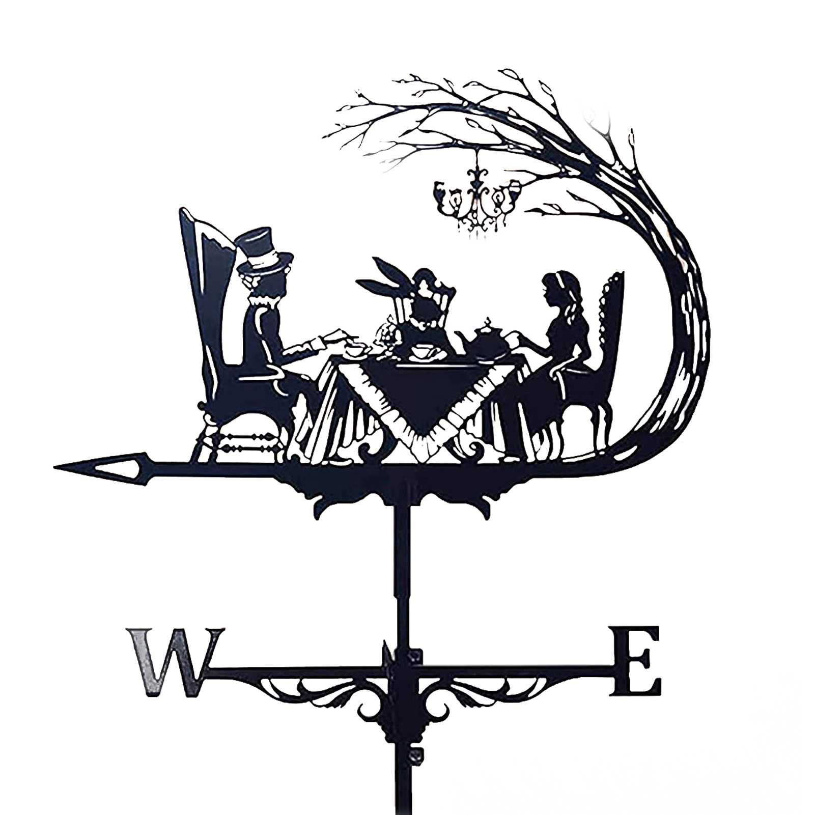 3D Metal Weather Vane with Multi-Position Mounting Bracket - Wind Direction Indicator for Outdoor Garden, Patio & Roof Decor - Perfect for Home, Farmhouse & Coastal Style Decoration