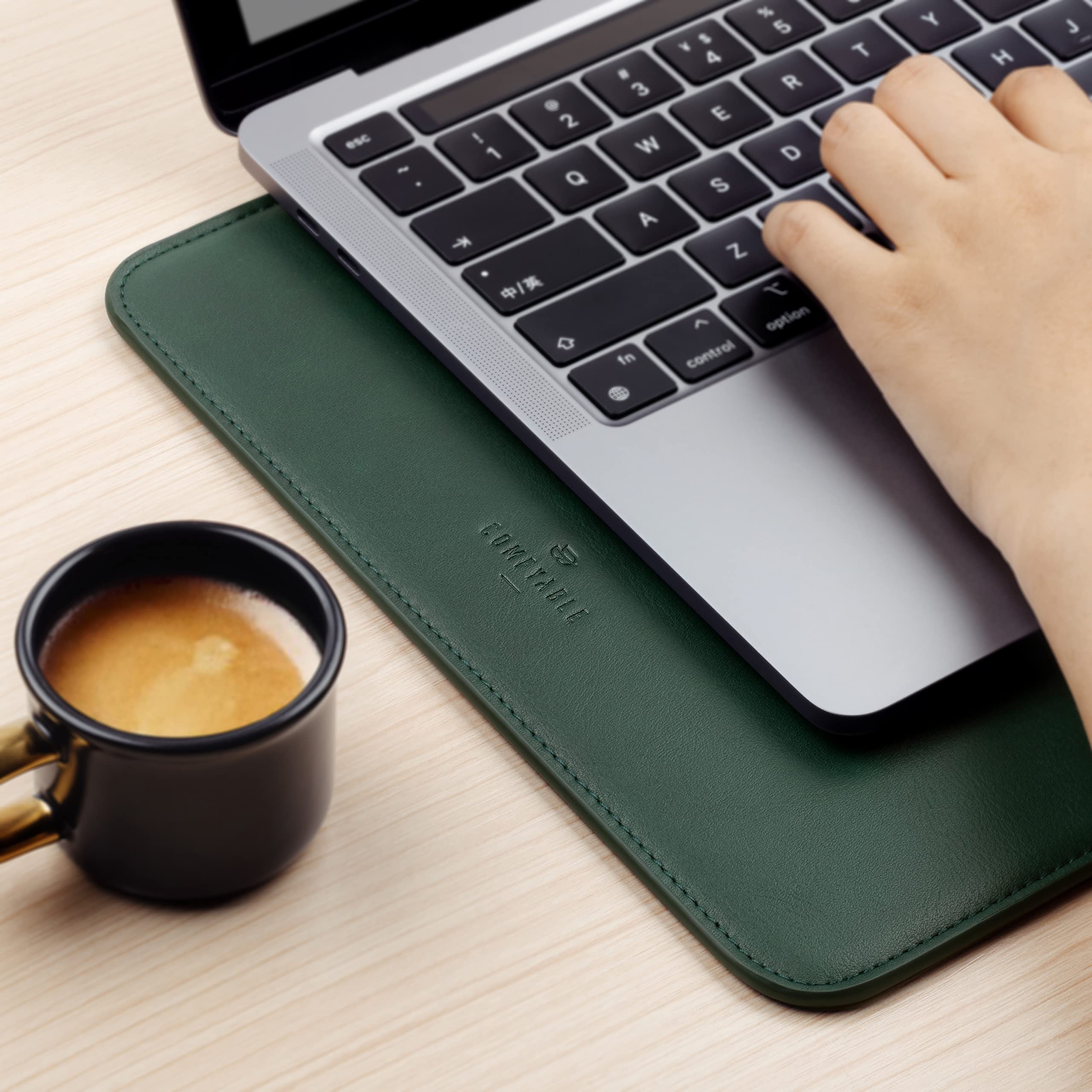 Premium 13 Inch Laptop Sleeve for MacBook Air M4 2025-2018 & MacBook Pro M2 2022 M1 2020-2016 - Eco-Friendly Faux Leather Protective Case in Green - Perfect for Work, Travel & School