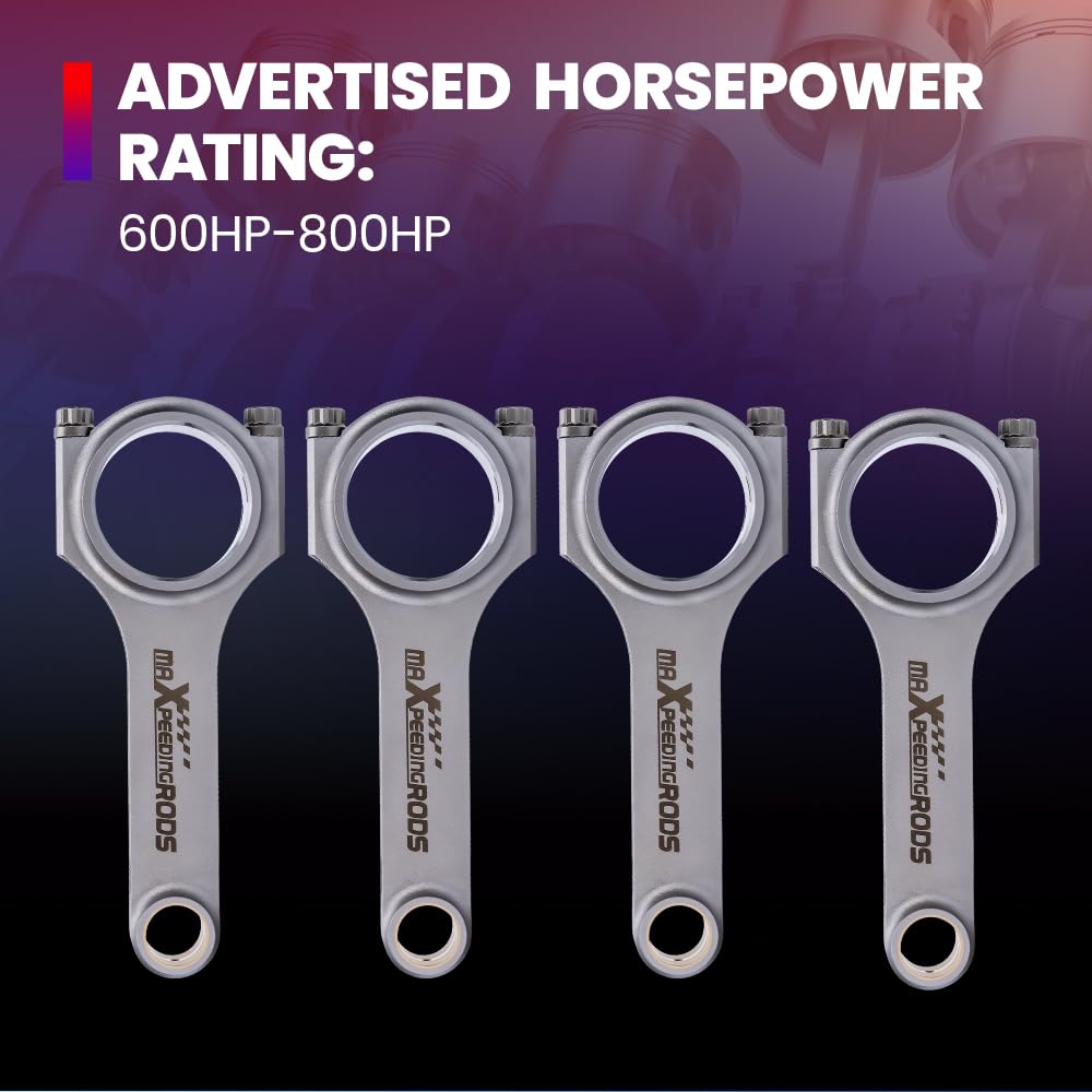High-Performance maXpeedingrods H-Beam Engine Connecting Rods for Toyota Celica 2.0L 3SGTE 3S-GTE MR2 - Includes 3/8