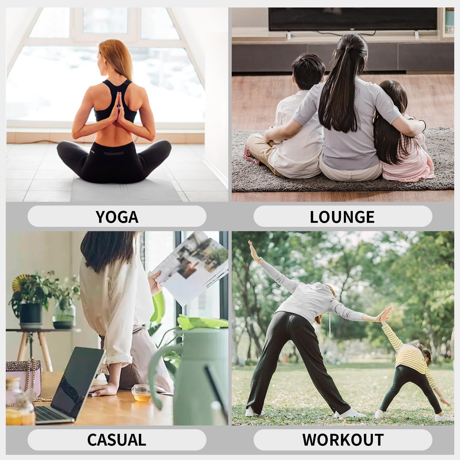 OLIKEME Women's High Waisted Wide Leg Sweatpants - Soft Lounge Pants with Drawstring & Pockets - Lightweight Comfort for Yoga, Workout & Home Relaxation
