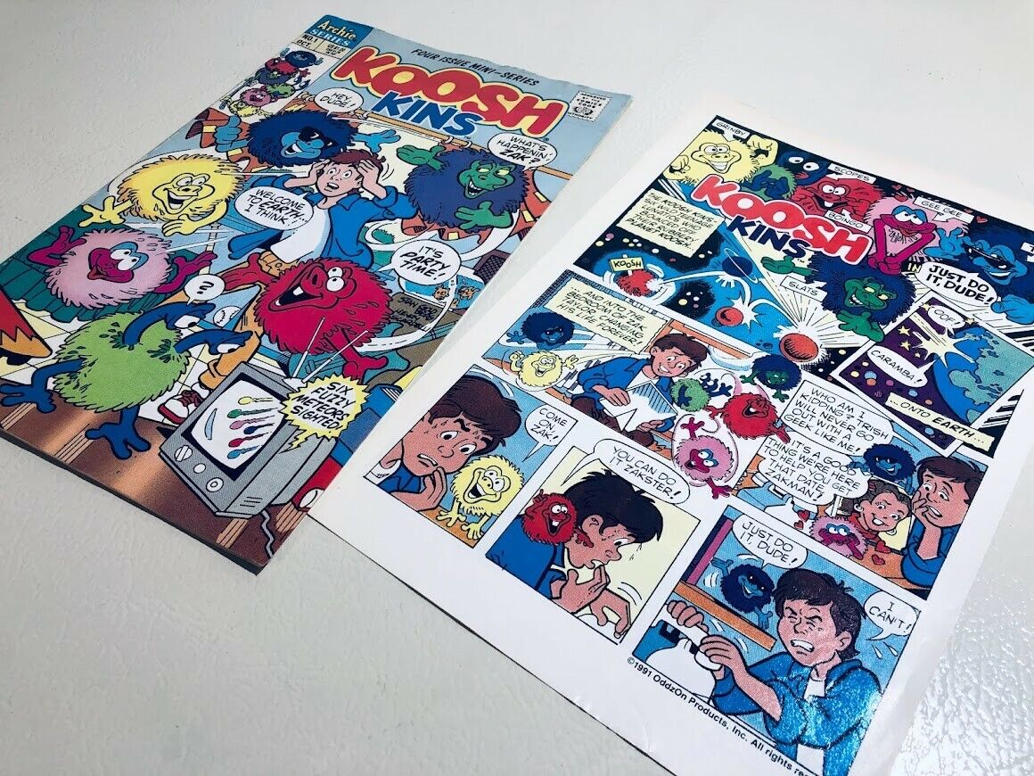 Koosh Kins #1 Archie Series Comic Book October 1991 with Bonus Sheet - Perfect for Collectors & 90s Nostalgia Fans