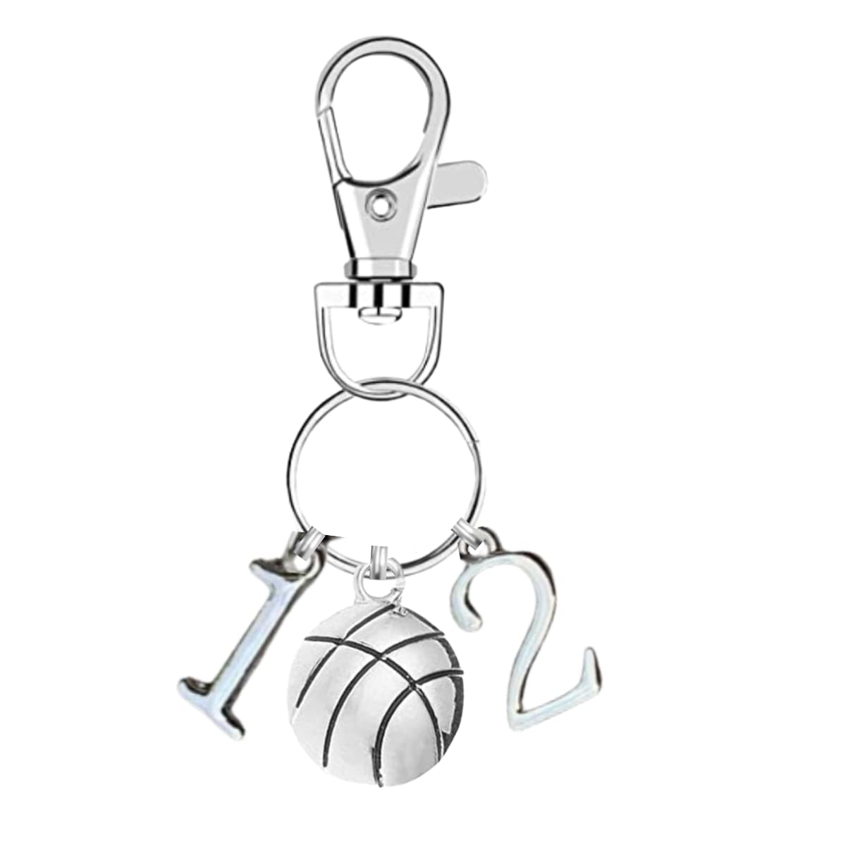 Custom Basketball Keychain with Number Charm - Personalized Basketball Jewelry Gift for Women, Girls, Players & Teams - Perfect for Game Days, Sports Events & Fan Gifts