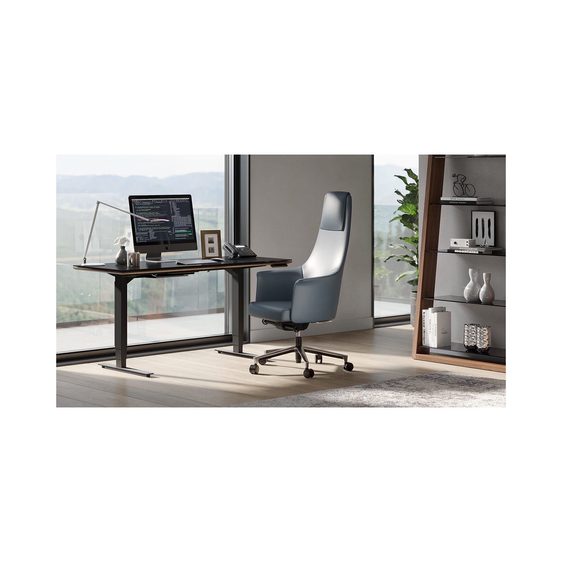 BDI 3531 Ergonomic Bolo Office Chair - Adjustable Height Swivel Task Chair with Lumbar Support for Home Office, Gaming & Workspace