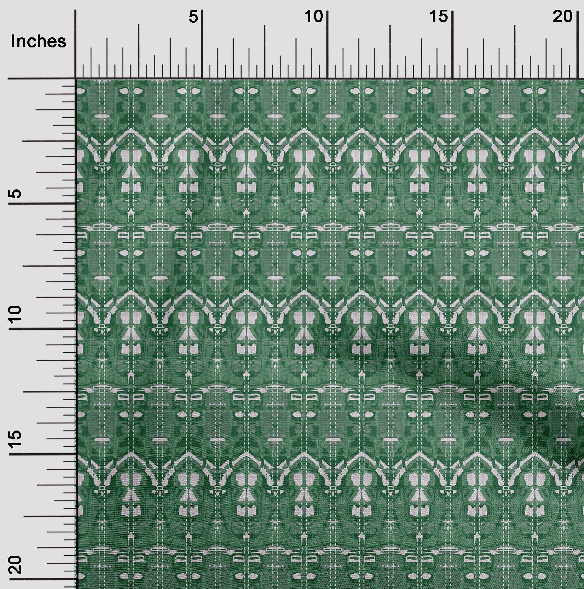 oneOone Rayon Green Fabric - 56 Inch Wide Printed Sewing Material by The Yard for DIY Clothing, Dresses & Home Decor Projects | Soft Textured Fabric for Sewing, Quilting & Crafting