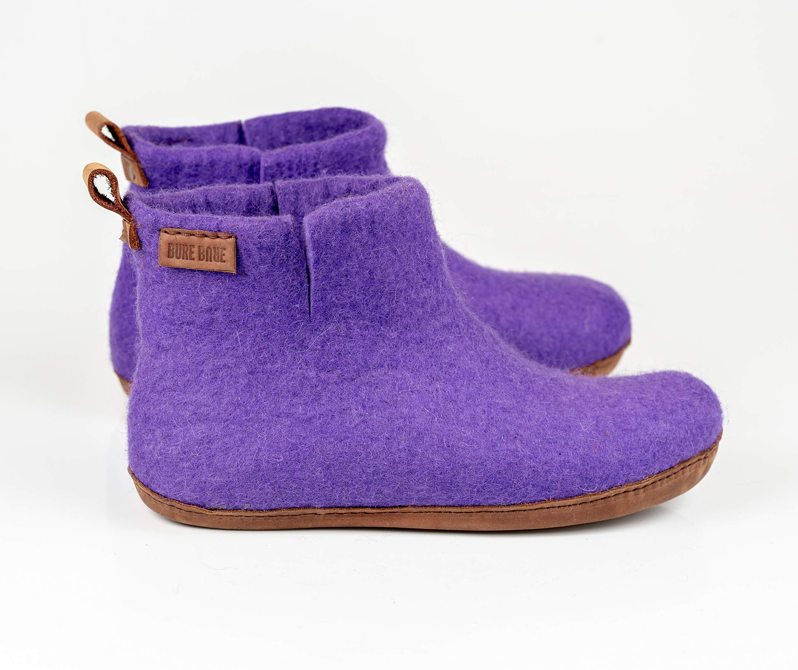 Classic Felted Wool Ankle Boots Slippers for Men - Warm Winter Indoor/Outdoor House Shoes - Perfect Father's Day Gift for Dad