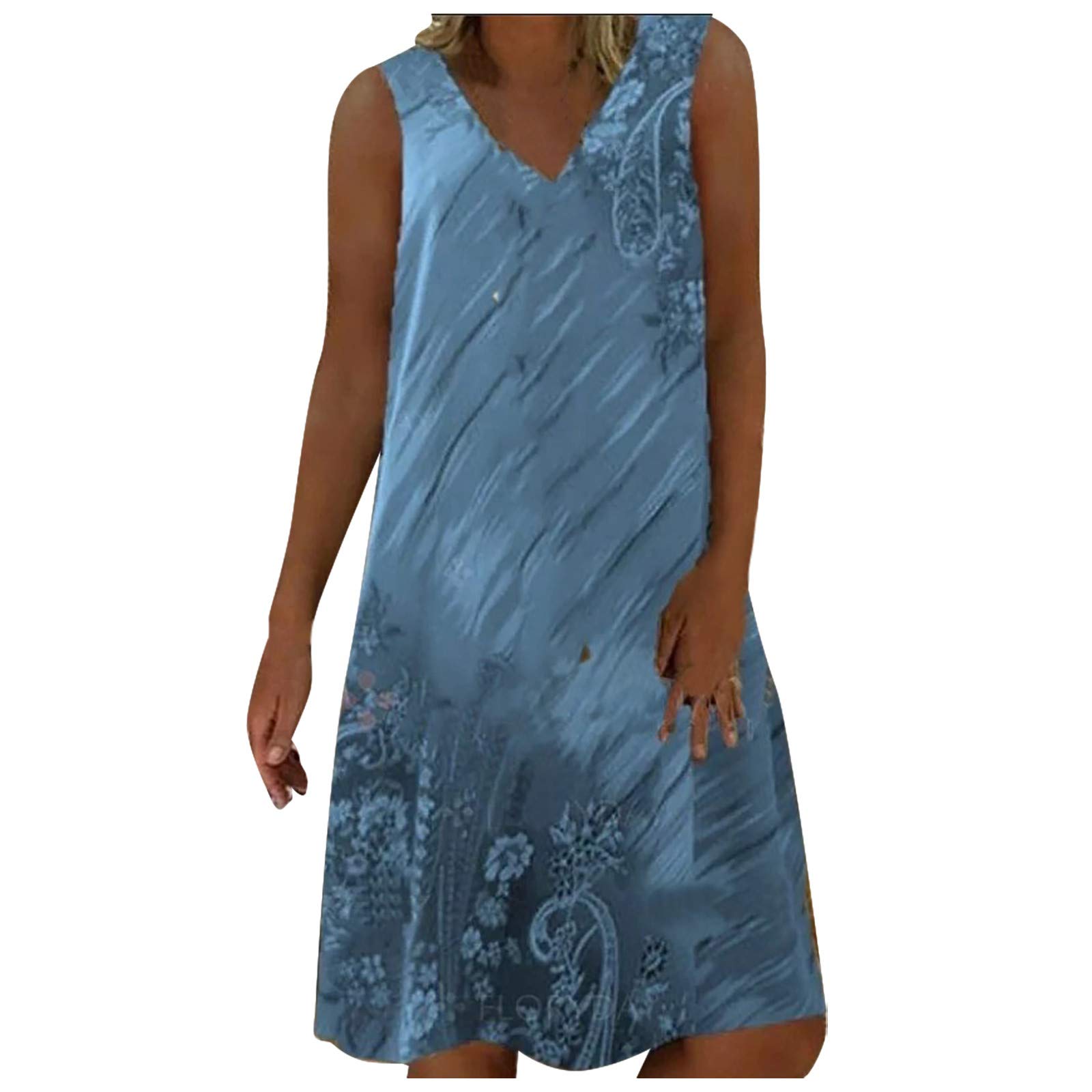 2023 Plus Size Women's Vintage Sundress - Boho Beach Dress with V-Neck for Casual & Party Wear | Perfect for Summer, Vacations & Outdoor Events