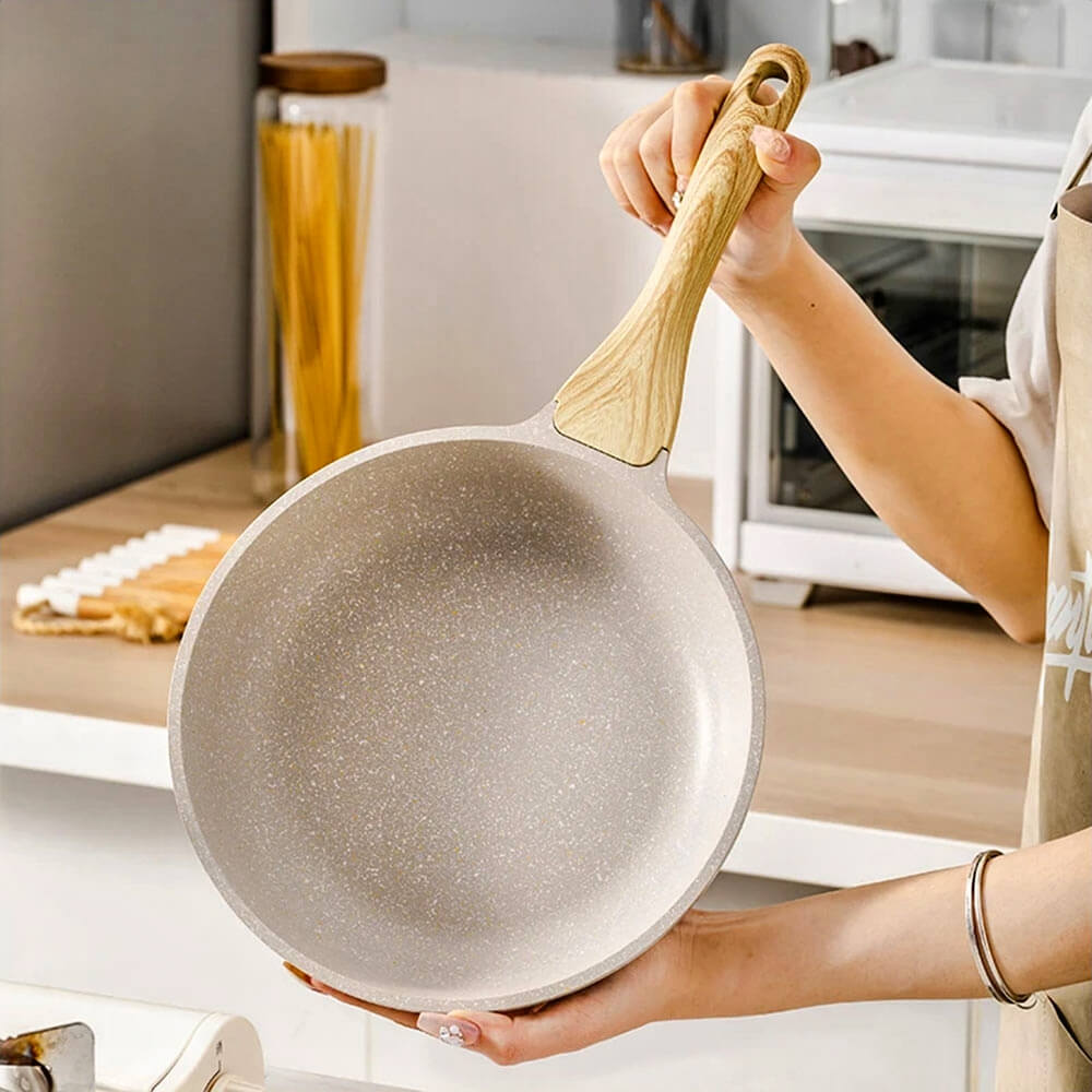 Esperanza Aluminum Maifan Stone Nonstick Frying Pan - Healthy Cookware for Sauteing, Frying & Stir-Frying | Perfect for Home Kitchen & Professional Chefs