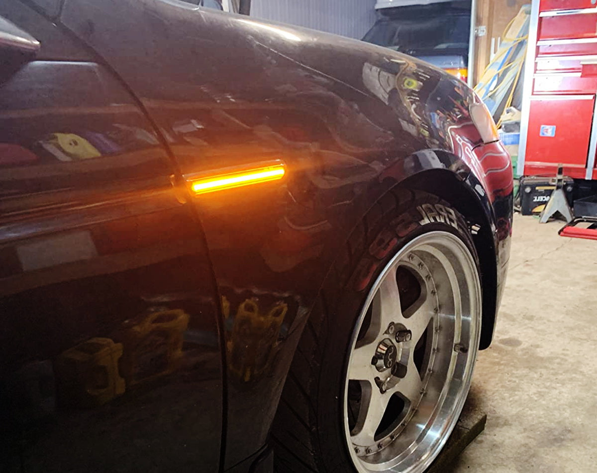 Amber/Red 180 SMD Full LED Strip Side Marker Lights for 2004-2008 Acura TL - Clear Lens, Durable & Bright - Perfect for Night Driving & Car Customization