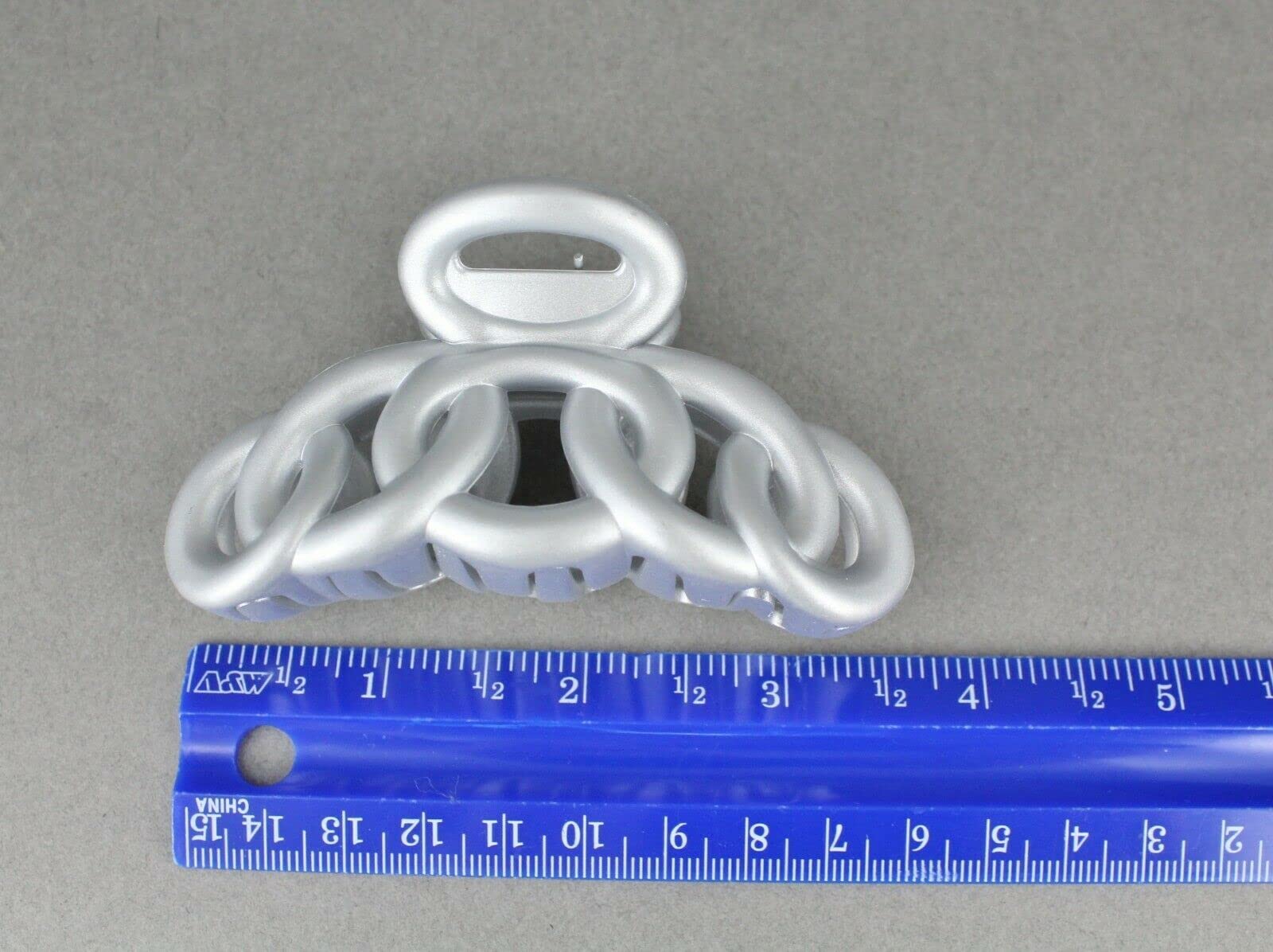 Silver Hair Clip for Women - 3 3/8