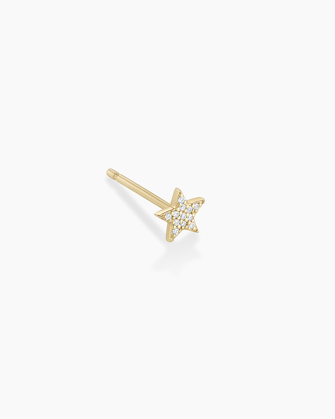 Diamond Star Single Stud Earrings for Women - 14K Gold Plated Cubic Zirconia Stud Earrings - Perfect for Everyday Wear, Parties & Special Occasions