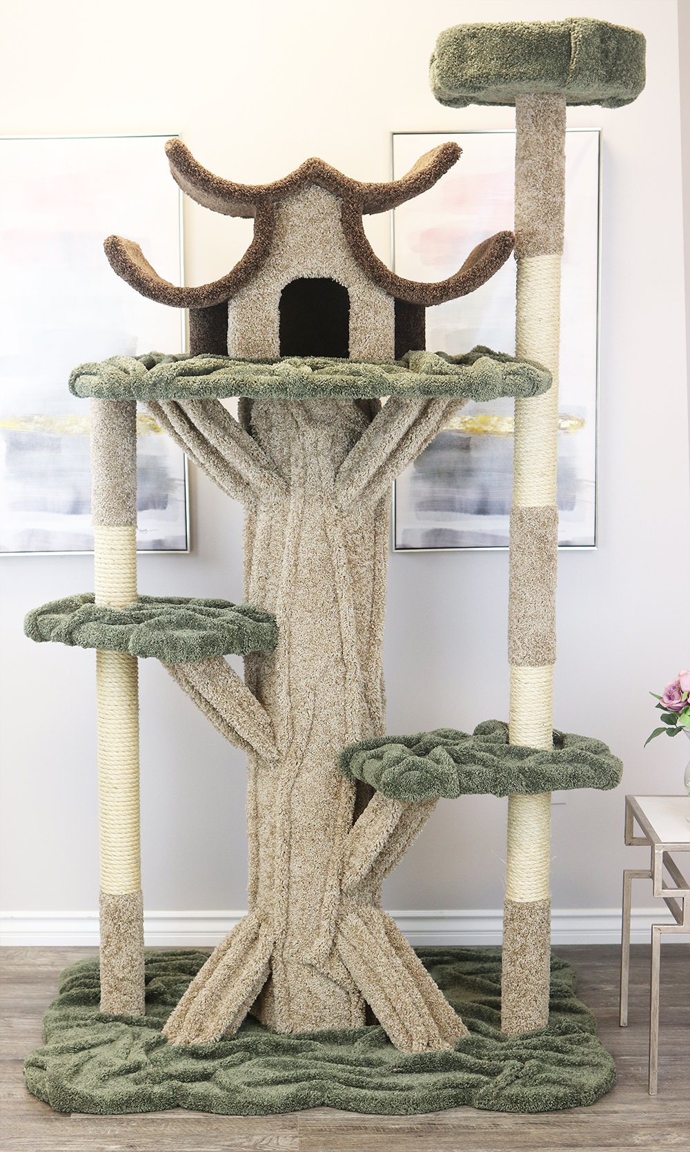 Premium 7-Foot Tall Cat Condo Playground - Multi-Level Cat Tree with Scratching Posts & Perches for Indoor Cats - Perfect for Play, Climbing & Relaxation in Home or Office