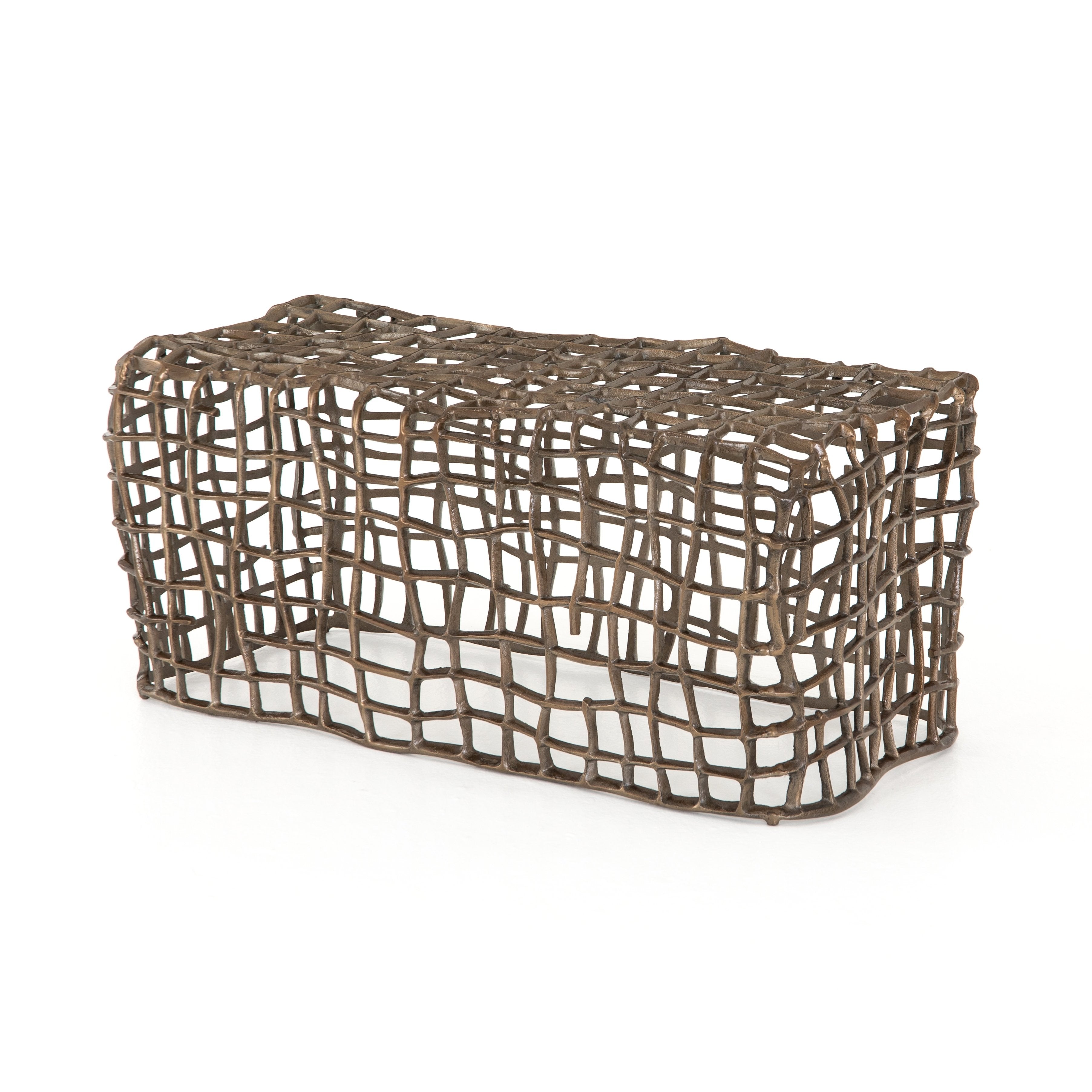 Zander Outdoor Bench - Aged Bronze Finish - Weather-Resistant Patio Furniture for Garden, Porch & Backyard Decor