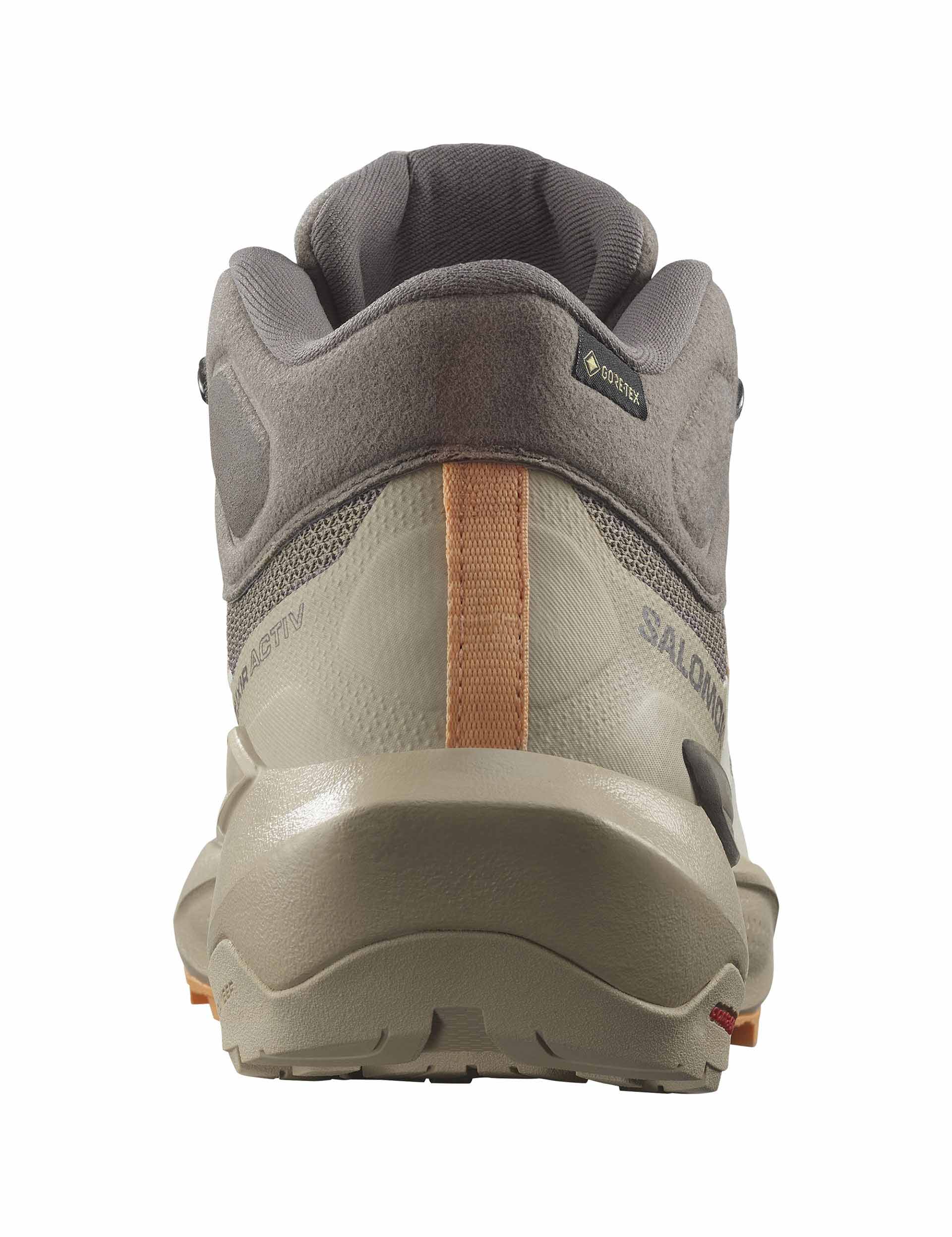 Elixir Activ Mid Gore-Tex Hiking Shoes for Men - Falcon/White Pepper/Papaya Color - Waterproof Trail Running & Outdoor Adventure Footwear