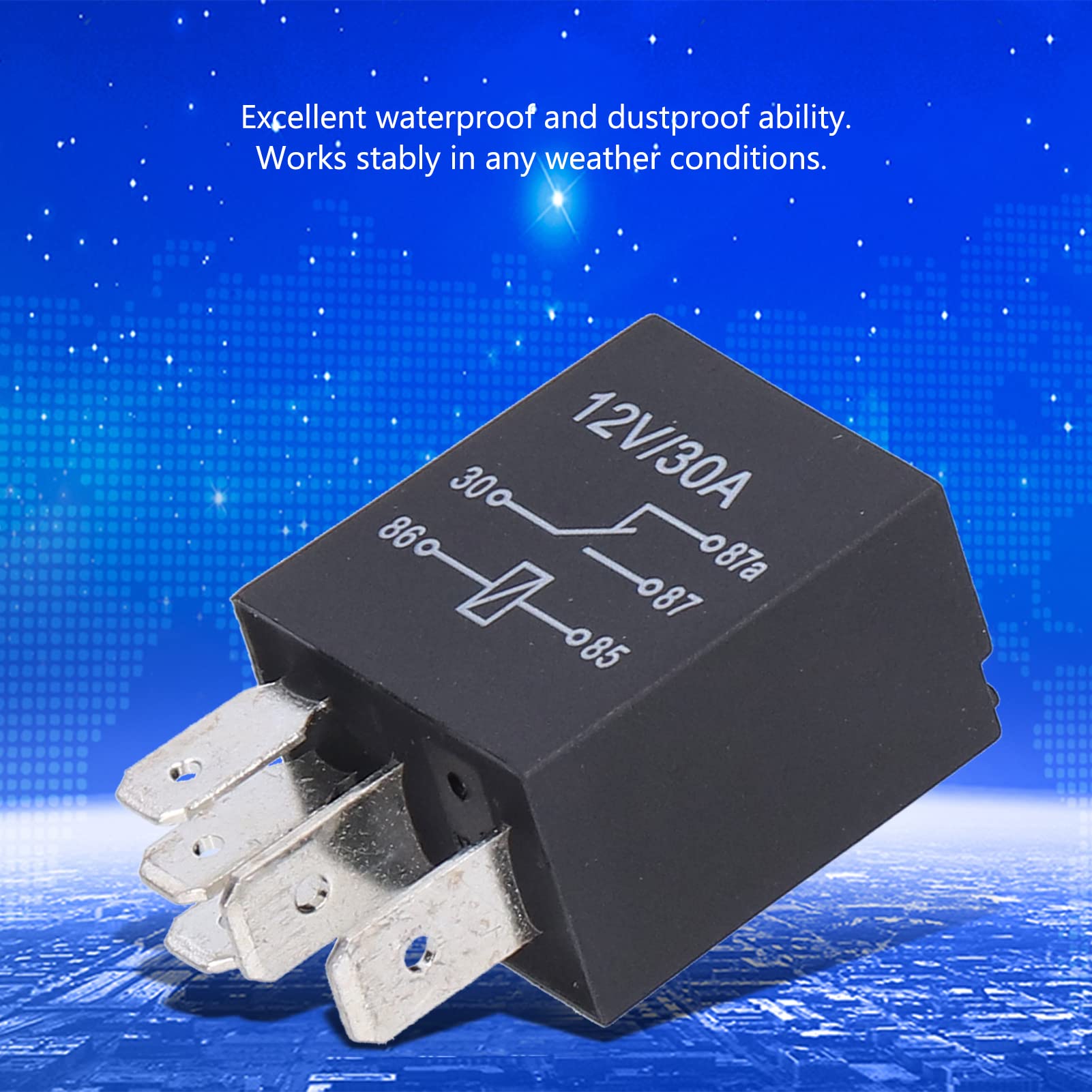 10Pcs Waterproof 5-Pin Violet Air Conditioner Relay - High Electrical Conductivity AC Replacement Parts for HVAC Systems | Perfect for Home & Commercial AC Units Maintenance