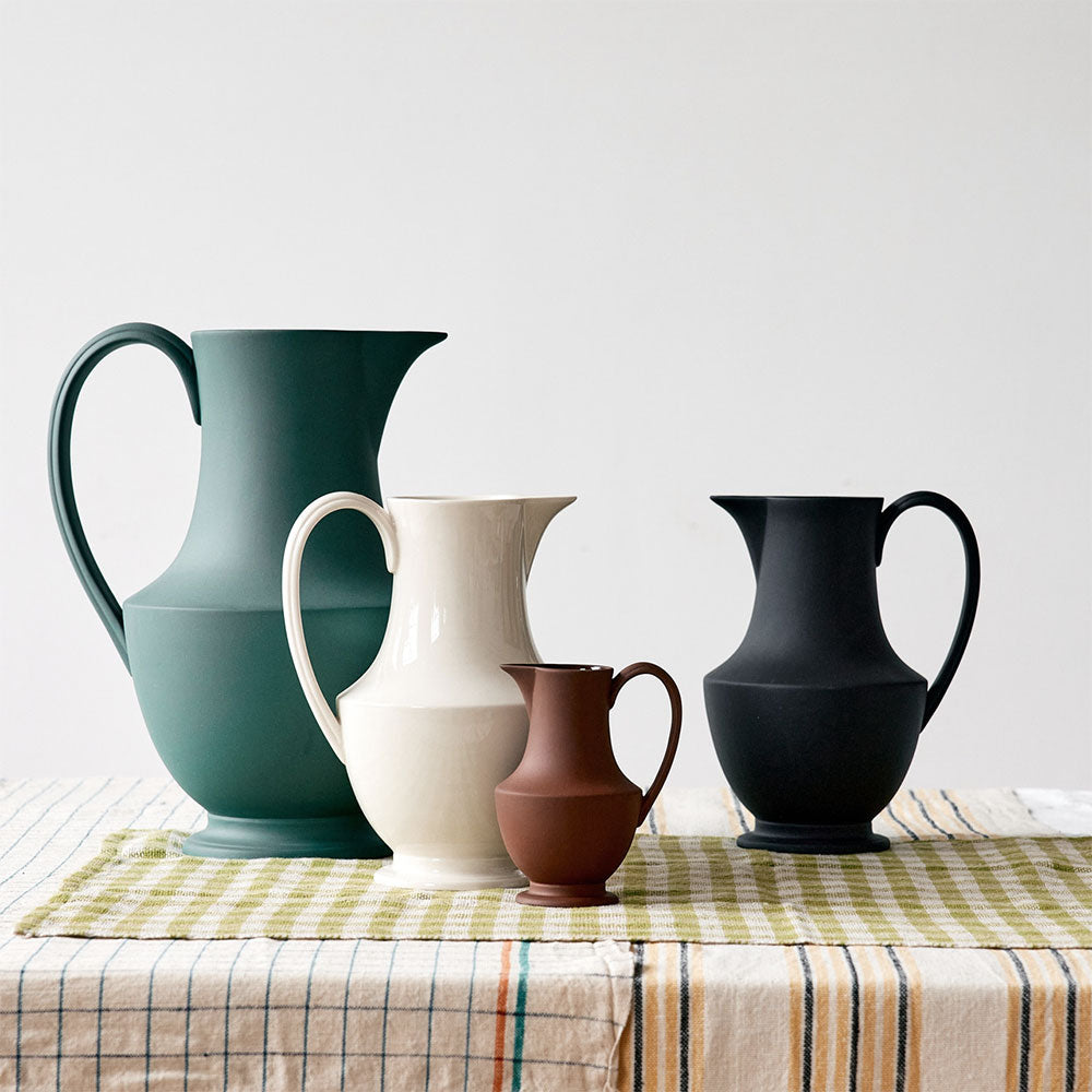 Handcrafted Artisan Stoneware Pitcher - Elegant Teal Blue Ceramic Water Jug for Kitchen, Dining Table & Home Decor | Perfect for Serving Beverages, Displaying Flowers, or as a Rustic Centerpiece