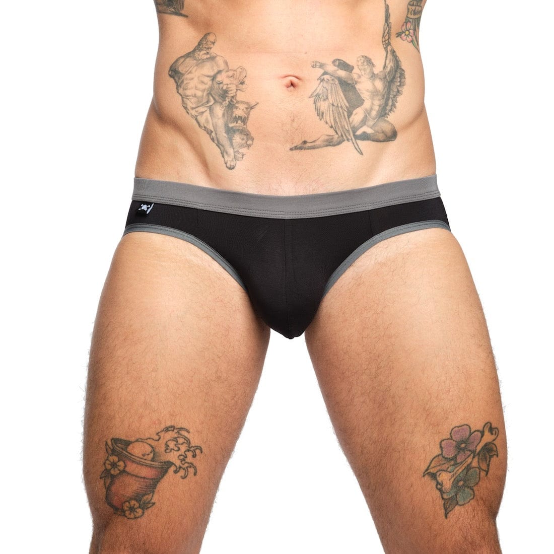 Just The Bones Cloud Y Jock Black - Comfortable Men's Athletic Underwear for Running, Gym & Workout | Breathable & Supportive Design