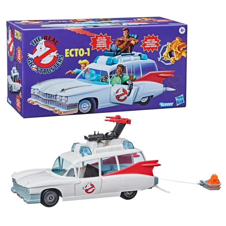 The Real Ghostbusters Kenner Classics Retro ECTO 1 Toy Car - 80s Nostalgic Collectible Ghost Hunting Vehicle for Display & Play | Perfect for Fans, Collectors & Halloween Decor