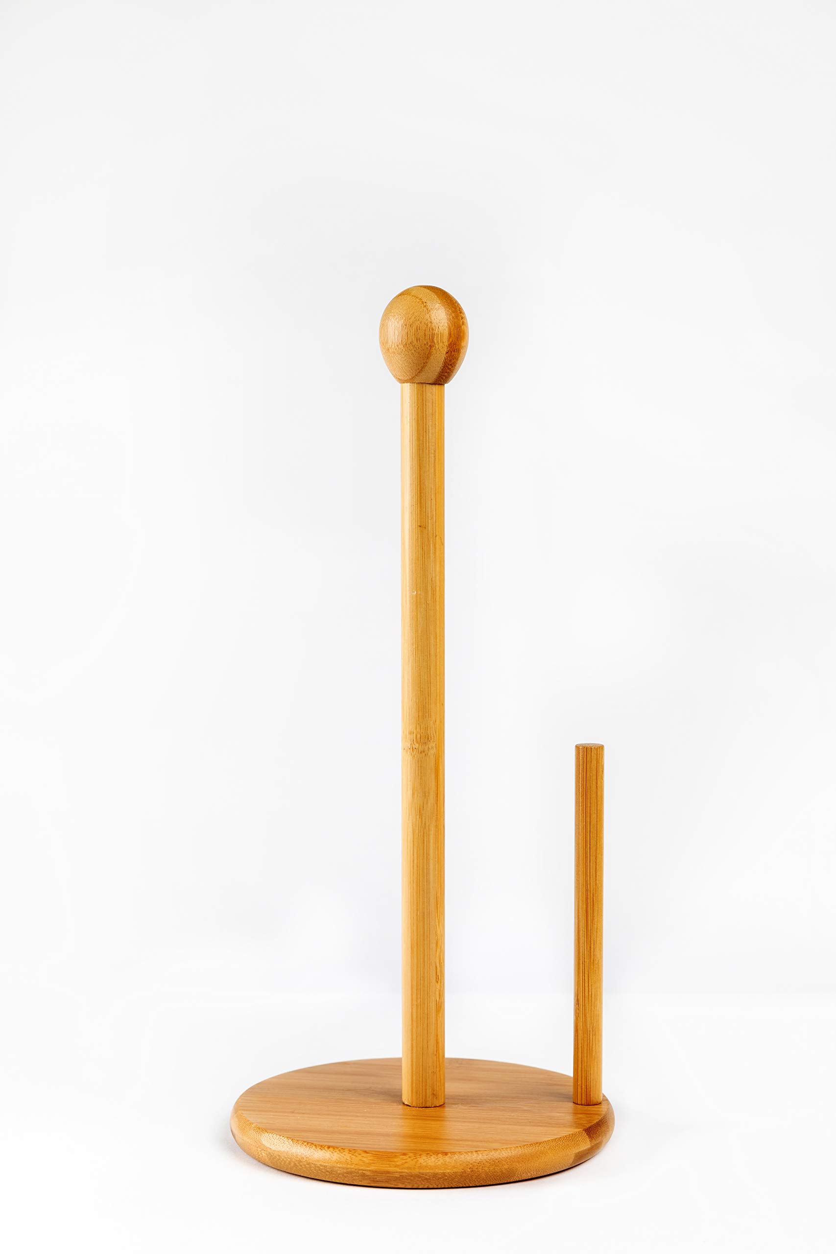 Premium Bamboo Banana Holder & Paper Towel Stand - Natural Eco-Friendly Kitchen Organizer for Fruits and Towels | Perfect for Countertop, Pantry, and Dining Table Decor