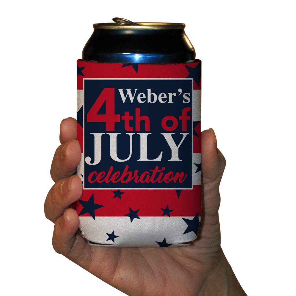 VictoryStore Patriotic Can Coolers - Custom 4th of July Beer Koozies, 'We The People' Design for Summer BBQs, Pool Parties & Tailgating