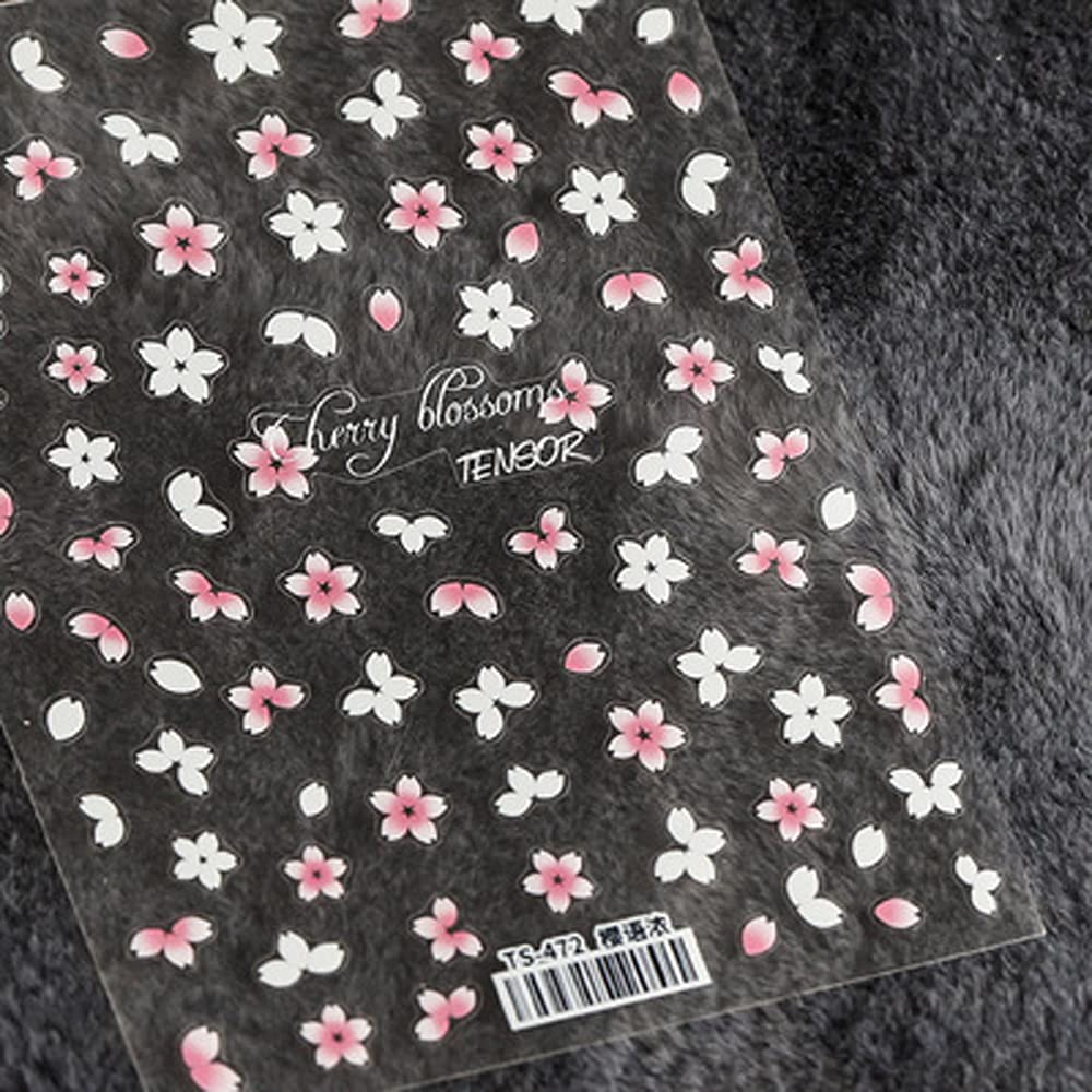 Japanese Flower Nail Stickers - Thin Transparent DIY Nail Art Decorations for Manicure & Home Beauty