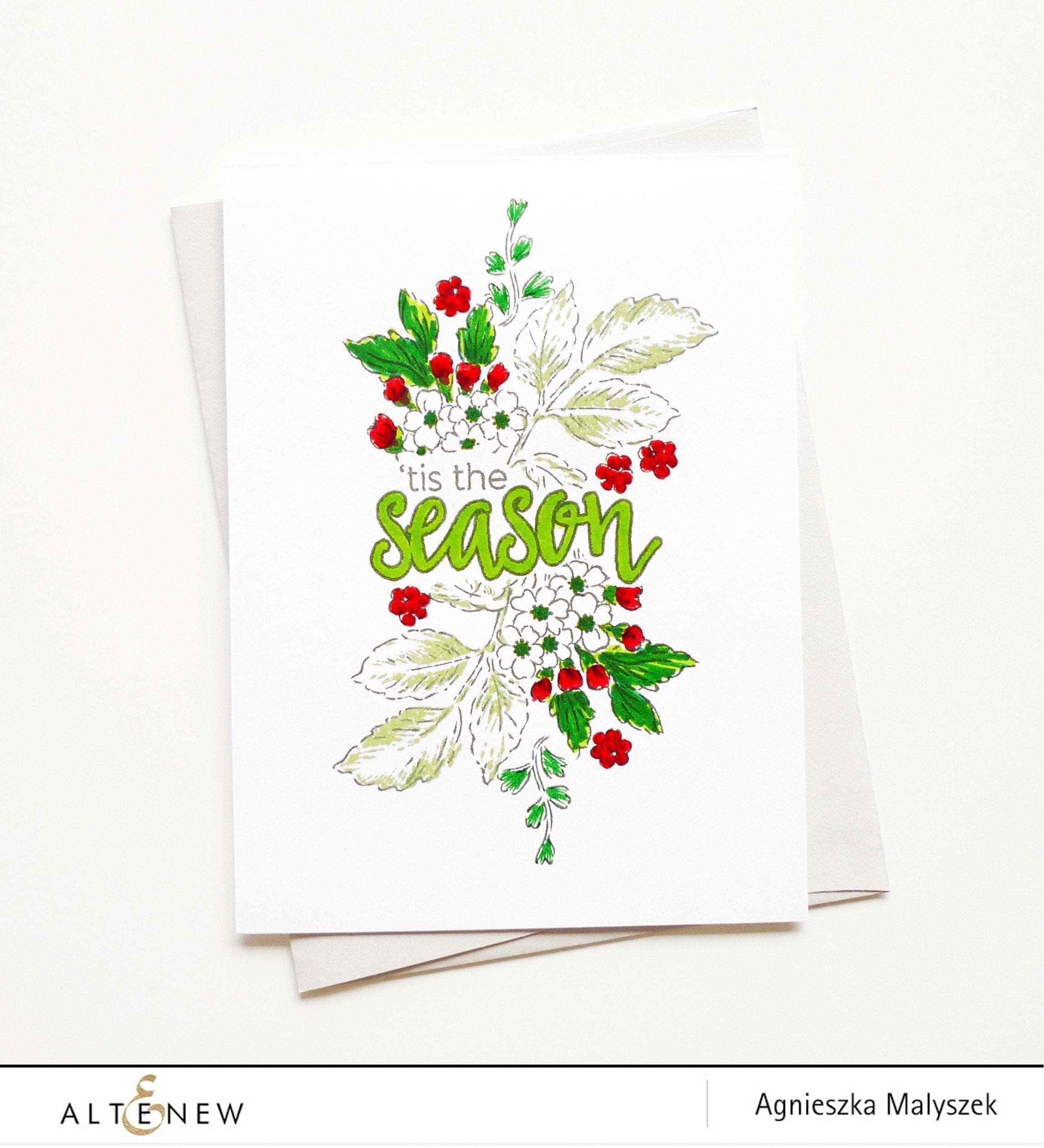 Halftone Holidays Stamp & Die Set Bundle - Christmas Card Making Supplies for DIY Scrapbooking & Holiday Crafts