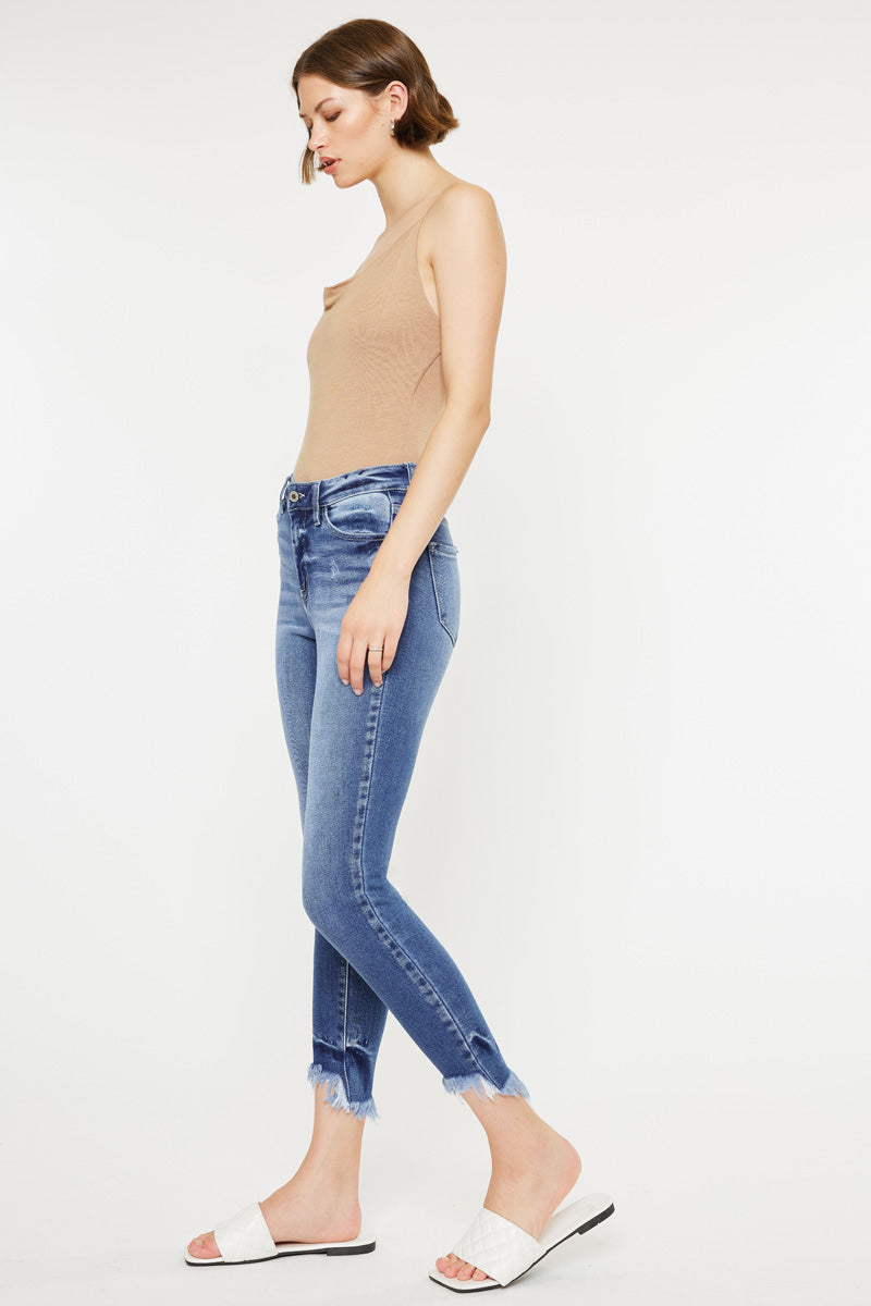Dana High Rise Ankle Skinny Jeans for Women - Stretchy Slim Fit Denim Pants, Comfortable Everyday Wear for Casual Outfits and Date Nights
